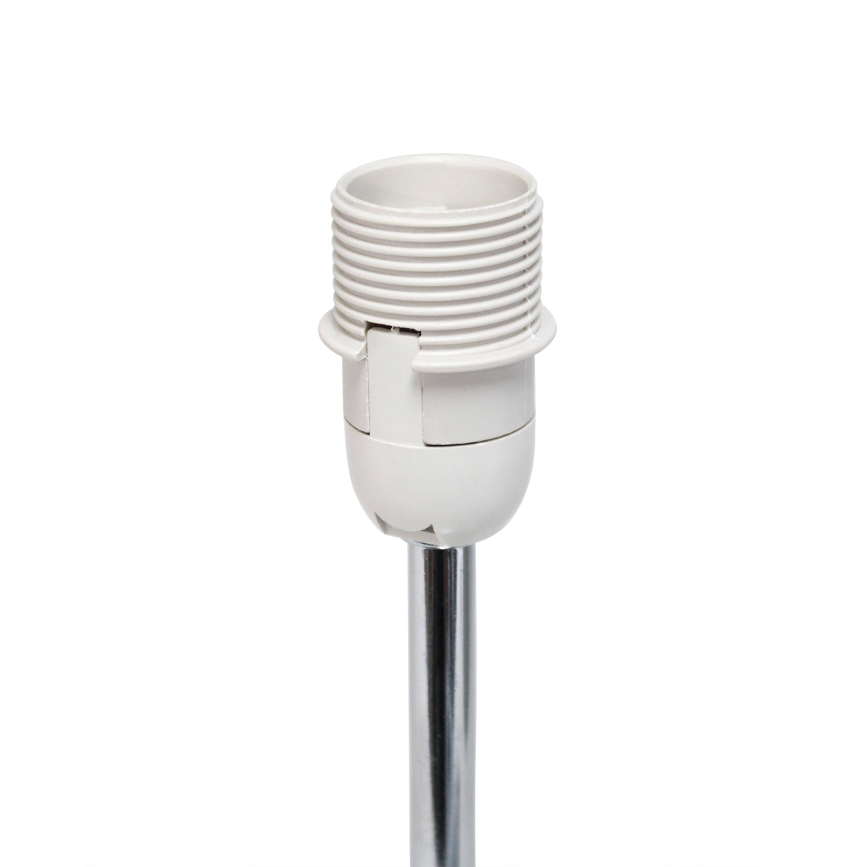 Creekwood Home Nauru 12&#x22; Brushed Nickel Petite Metal Stick Table Lamp