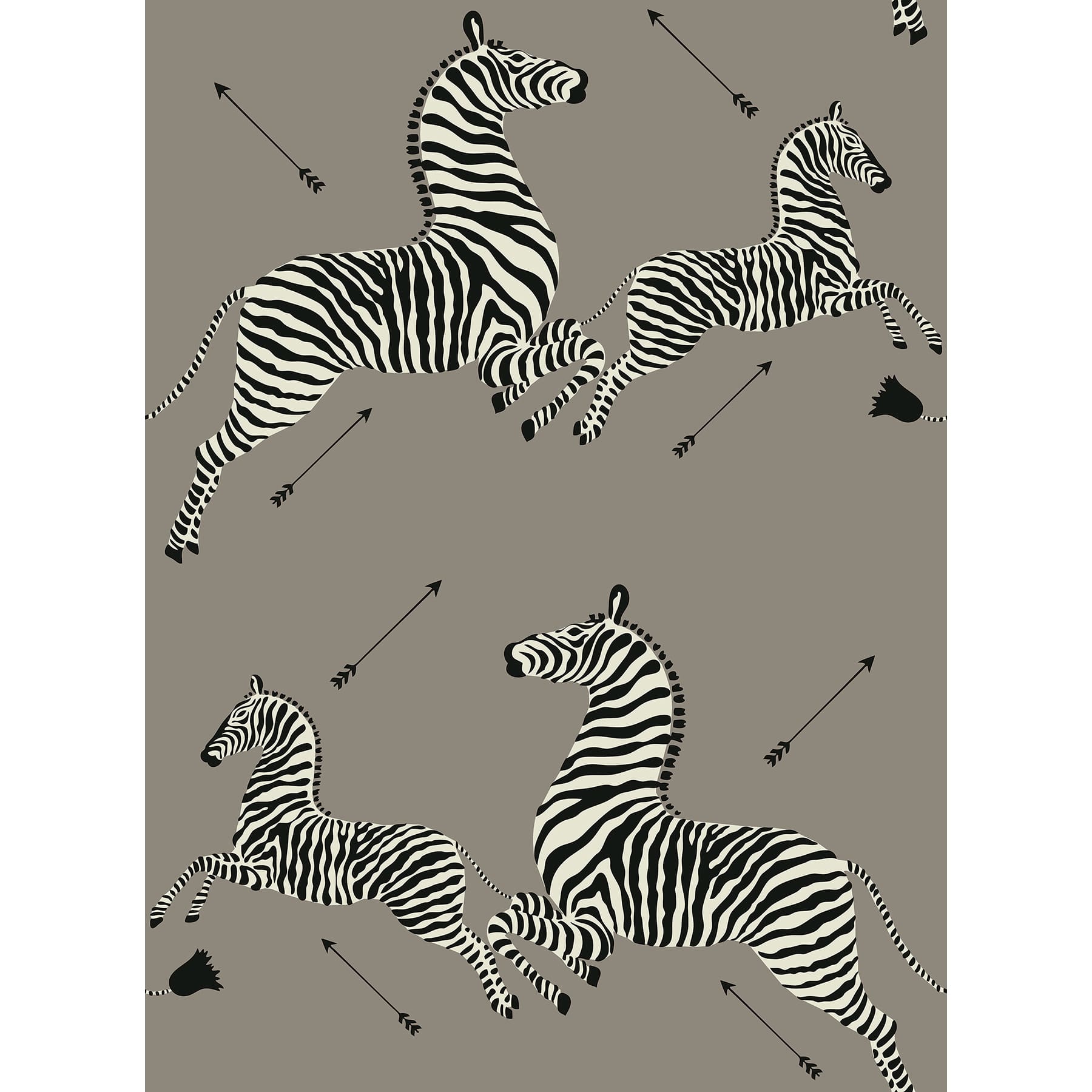 SCS3869  Masai Red Zebra Safari Scalamandré Self Adhesive Wallpaper  by  ScalamandréNuWallpaper