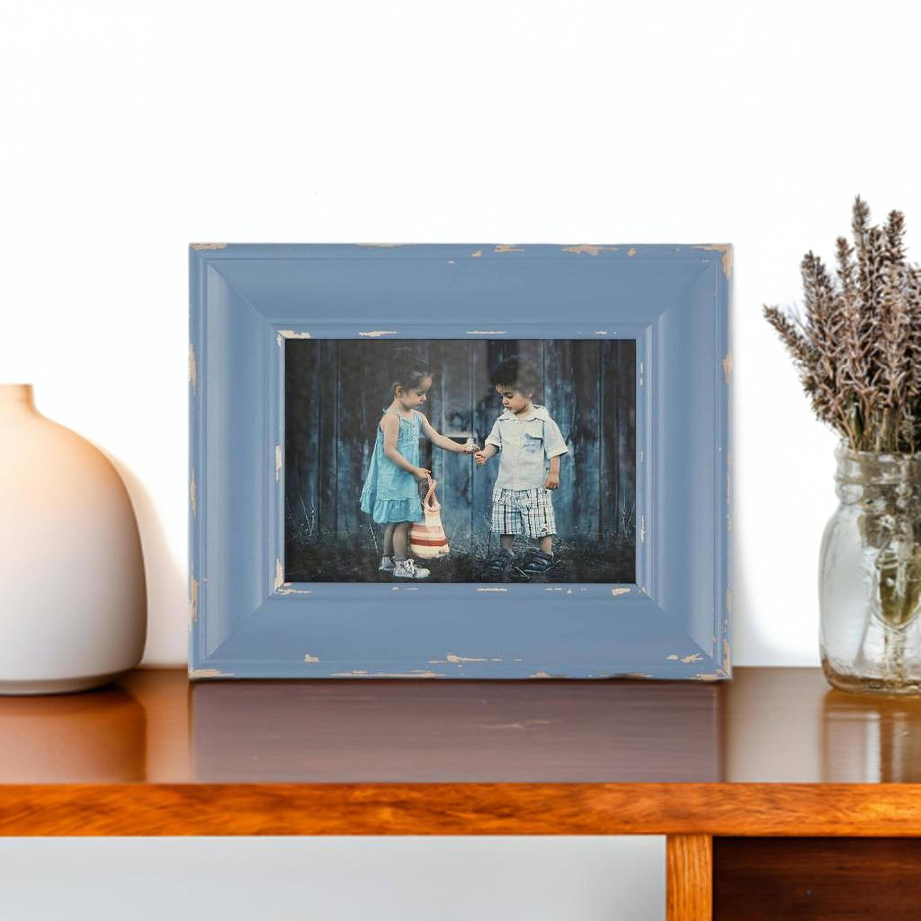 DII&#xAE; Antique Stonewash Blue Distressed 5&#x22; x 7&#x22; Farmhouse Picture Frame