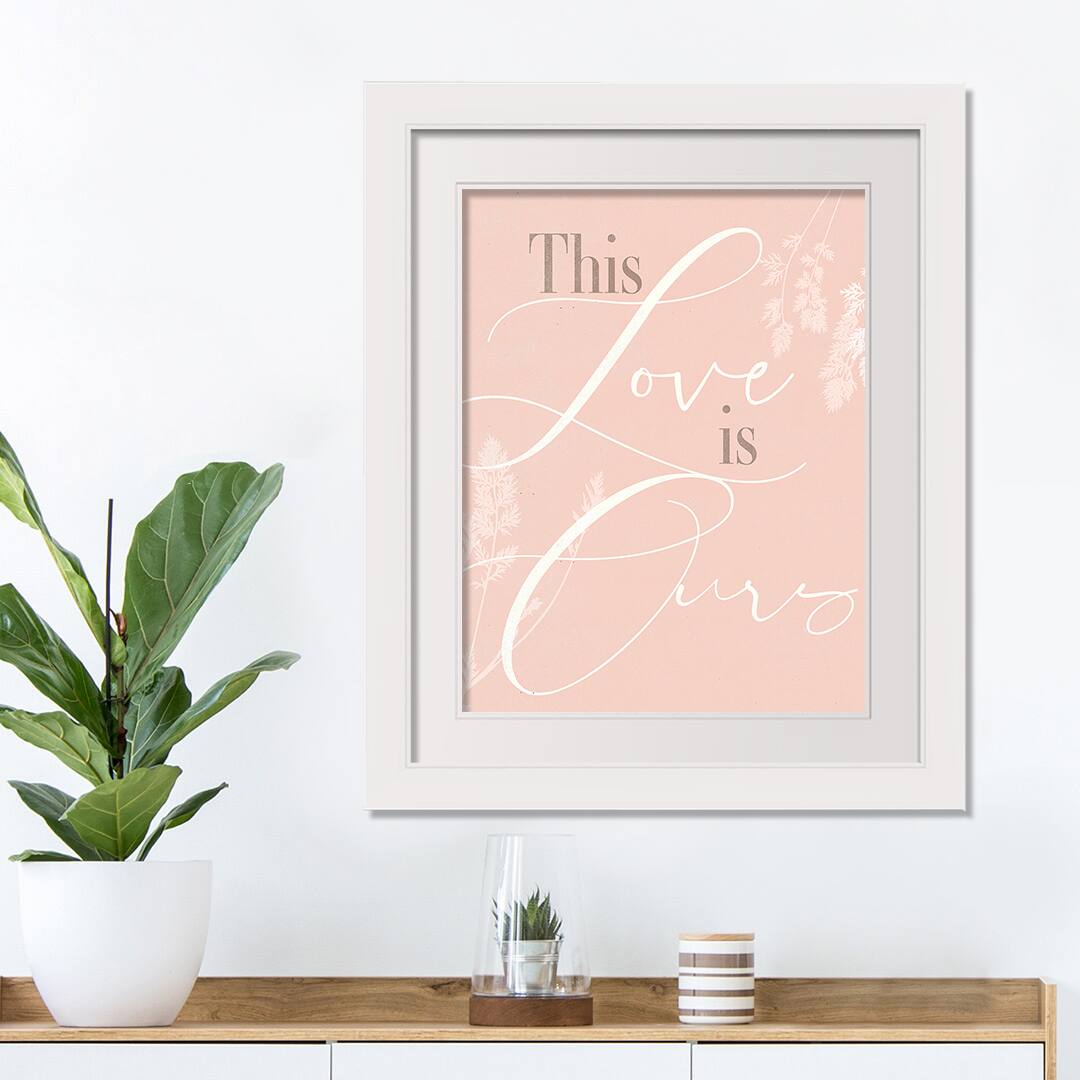 16" x 20" This Love Is Ours White Framed Print Wall Art