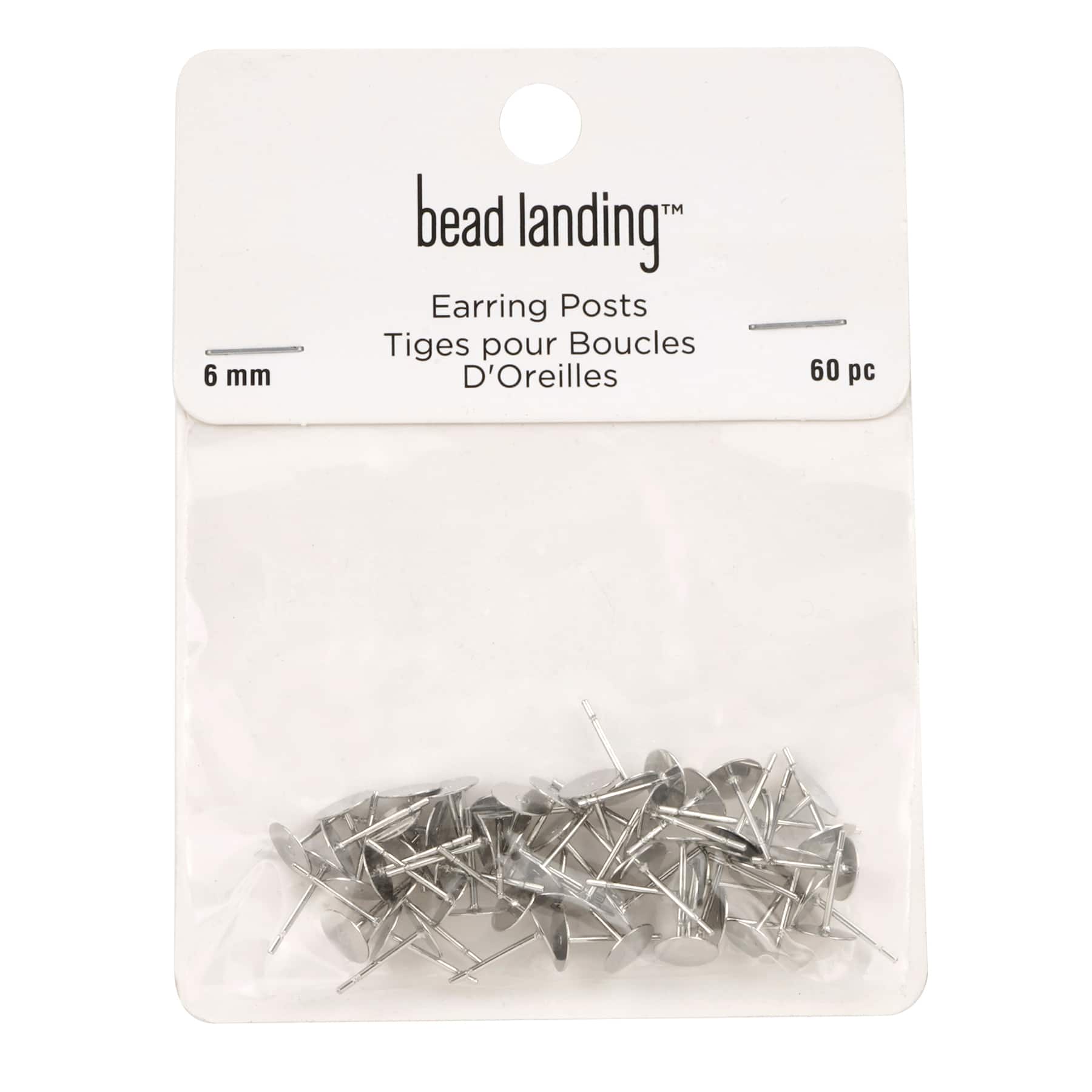 12 Packs: 60 ct. (720 total) Flat Earring Posts by Bead Landing&#x2122;
