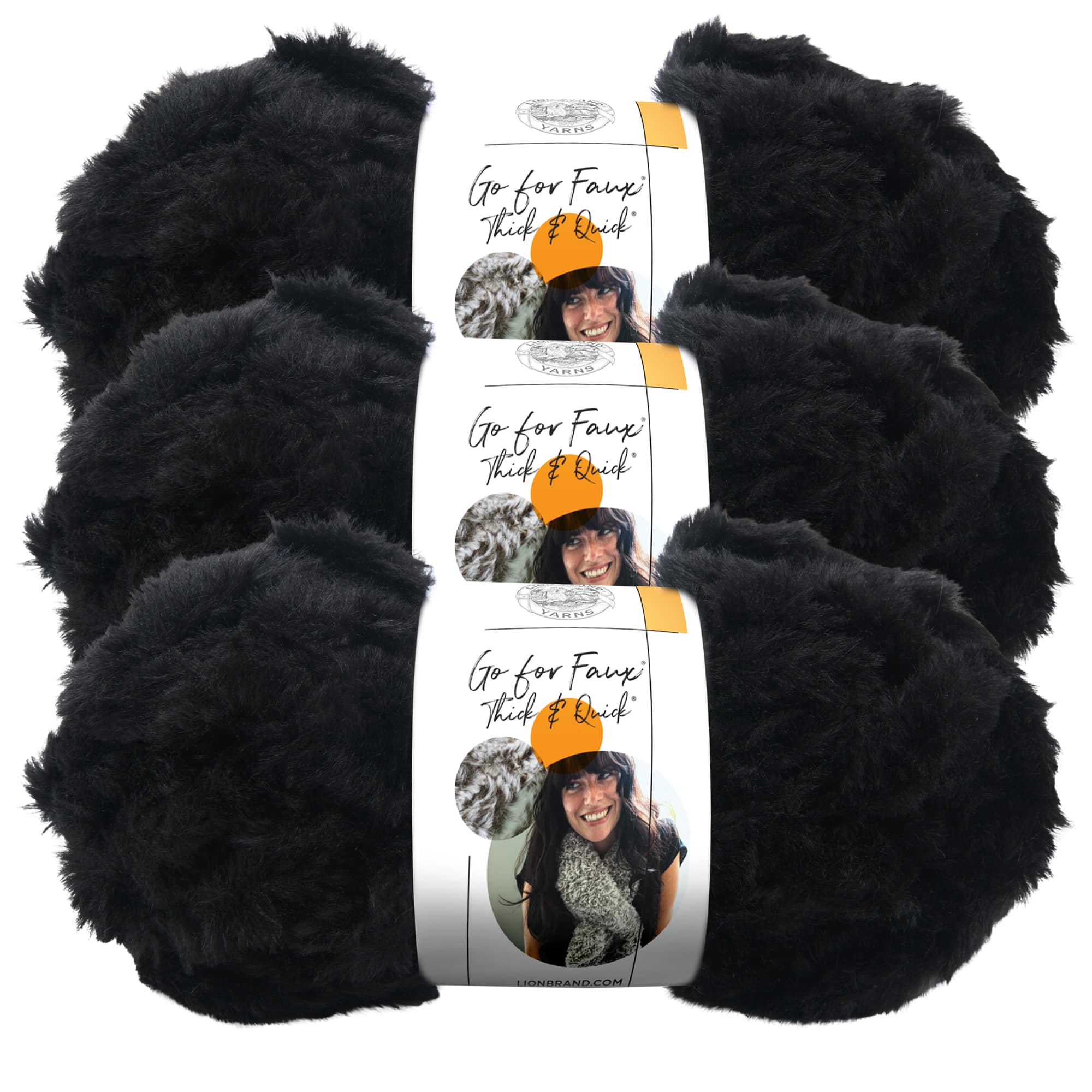 3 Pack Lion Brand® Go For Faux® Thick & Quick® Yarn