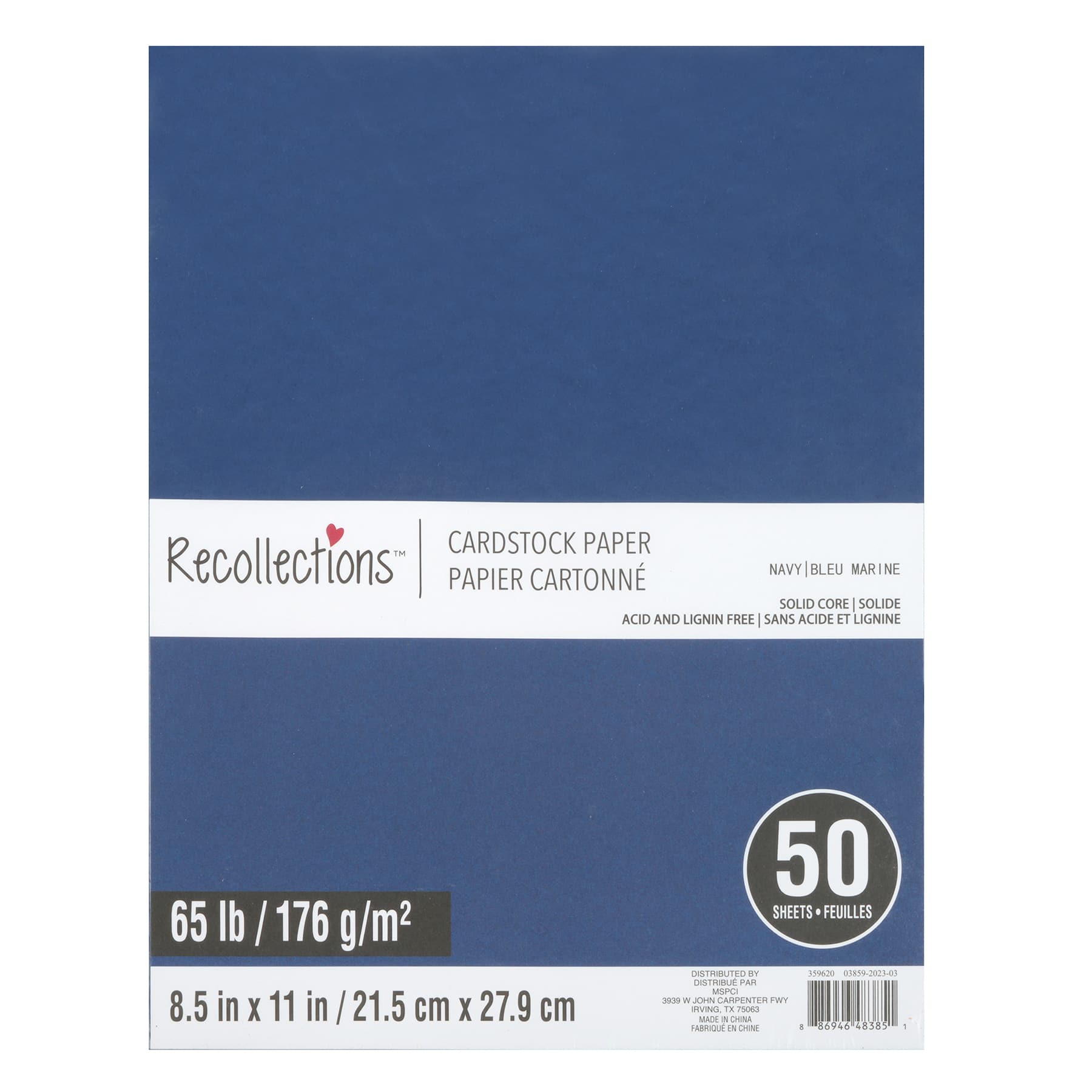 Midnight Blue Card Stock Paper 8 1/2 X 11 in Thick Heavy 