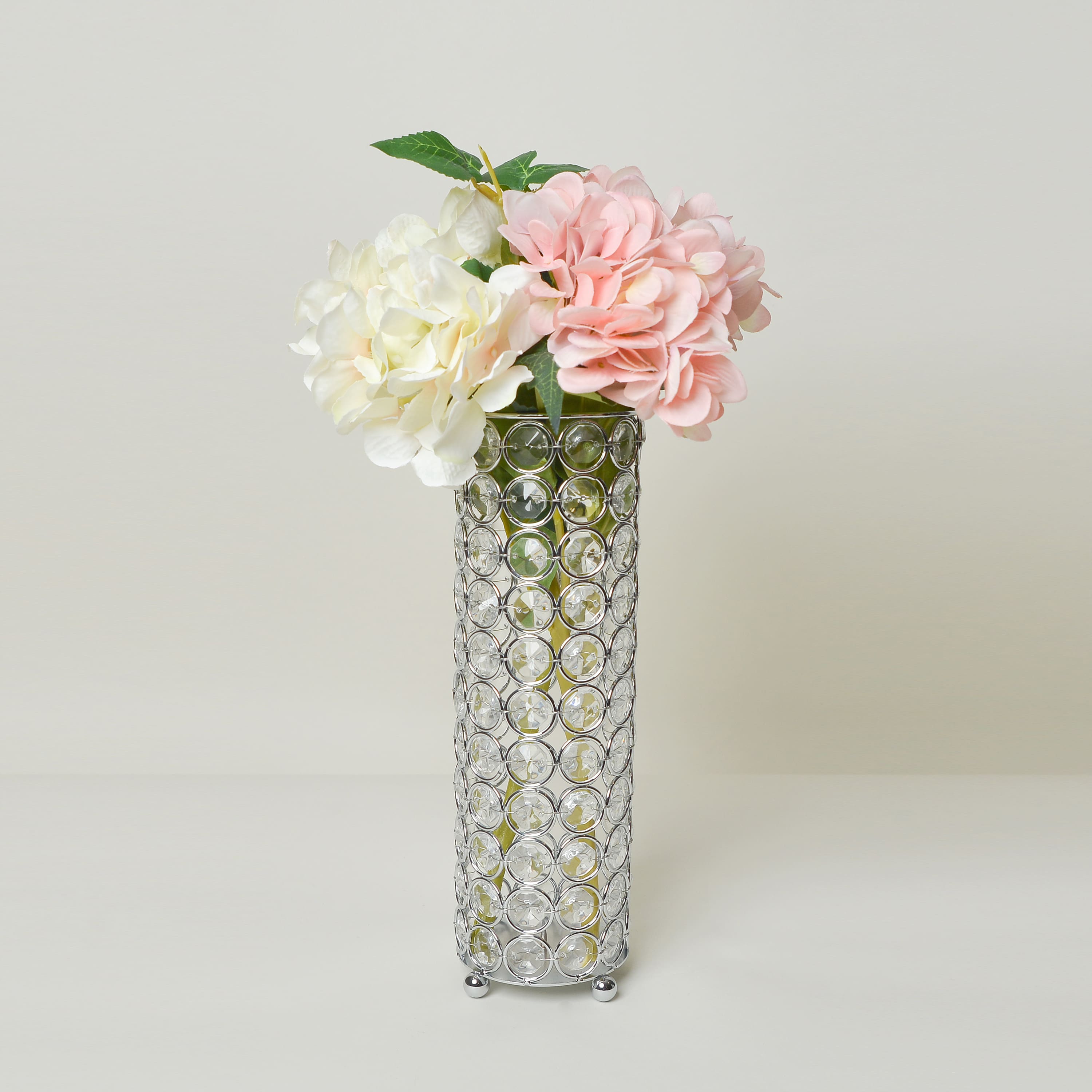 Elegant Designs&#x2122; 10&#x22; Chrome Crystal Decorative Candle Holder