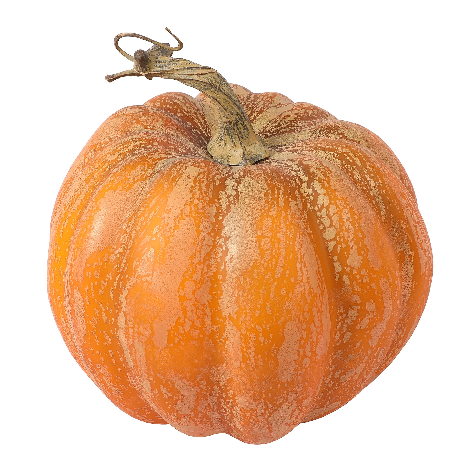 6.75" Orange & Green Decorative Pumpkin by Ashland®