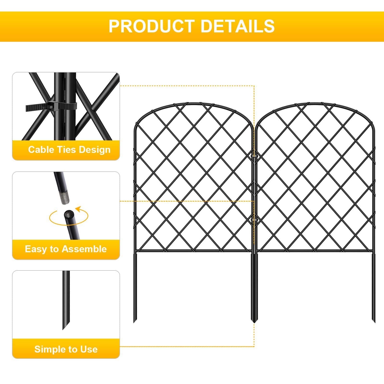 NEX&#x2122; Metal Rhombic Pet Guard &#x26; Garden Stake Fence, 25ct.
