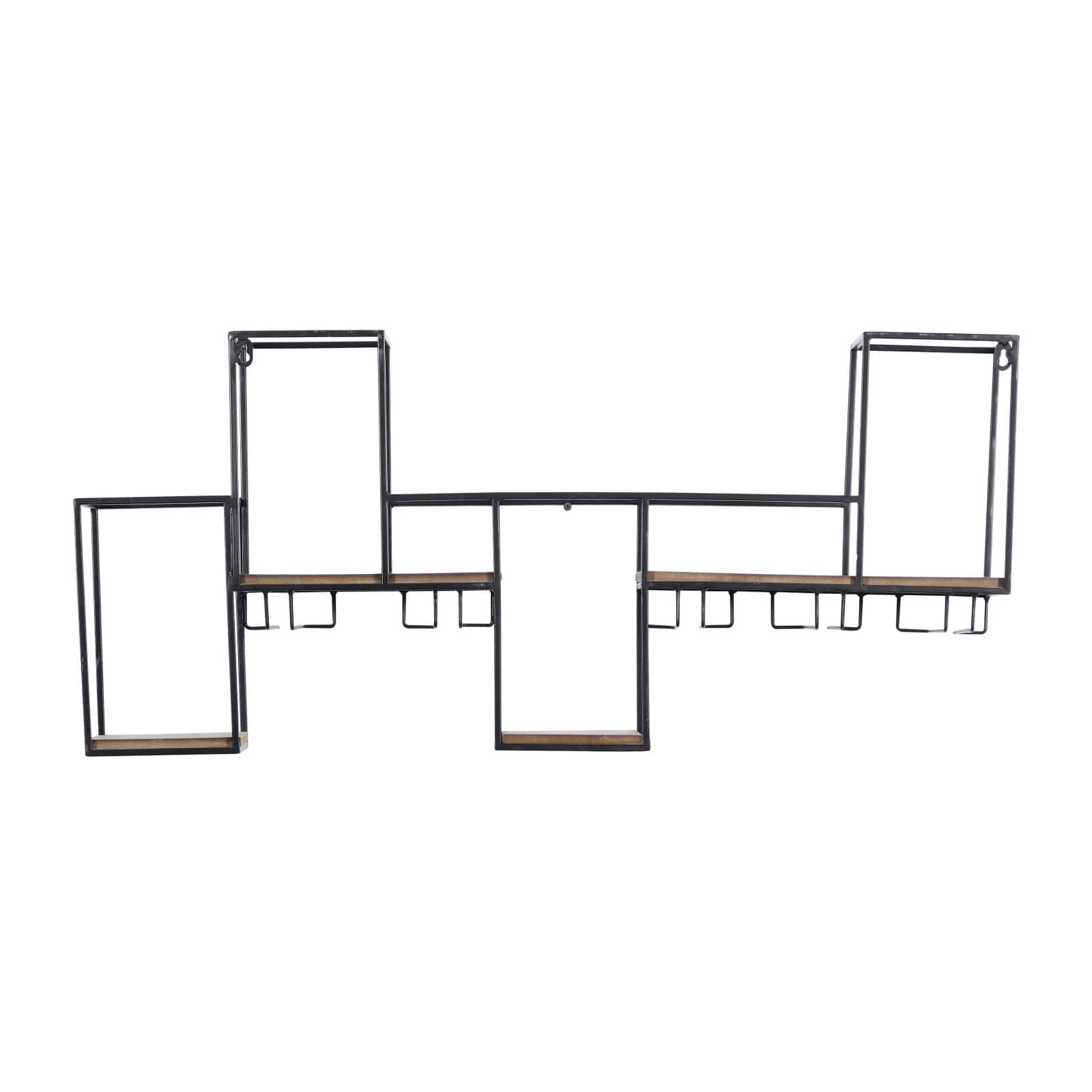 36" Black Metal Contemporary Wine Rack