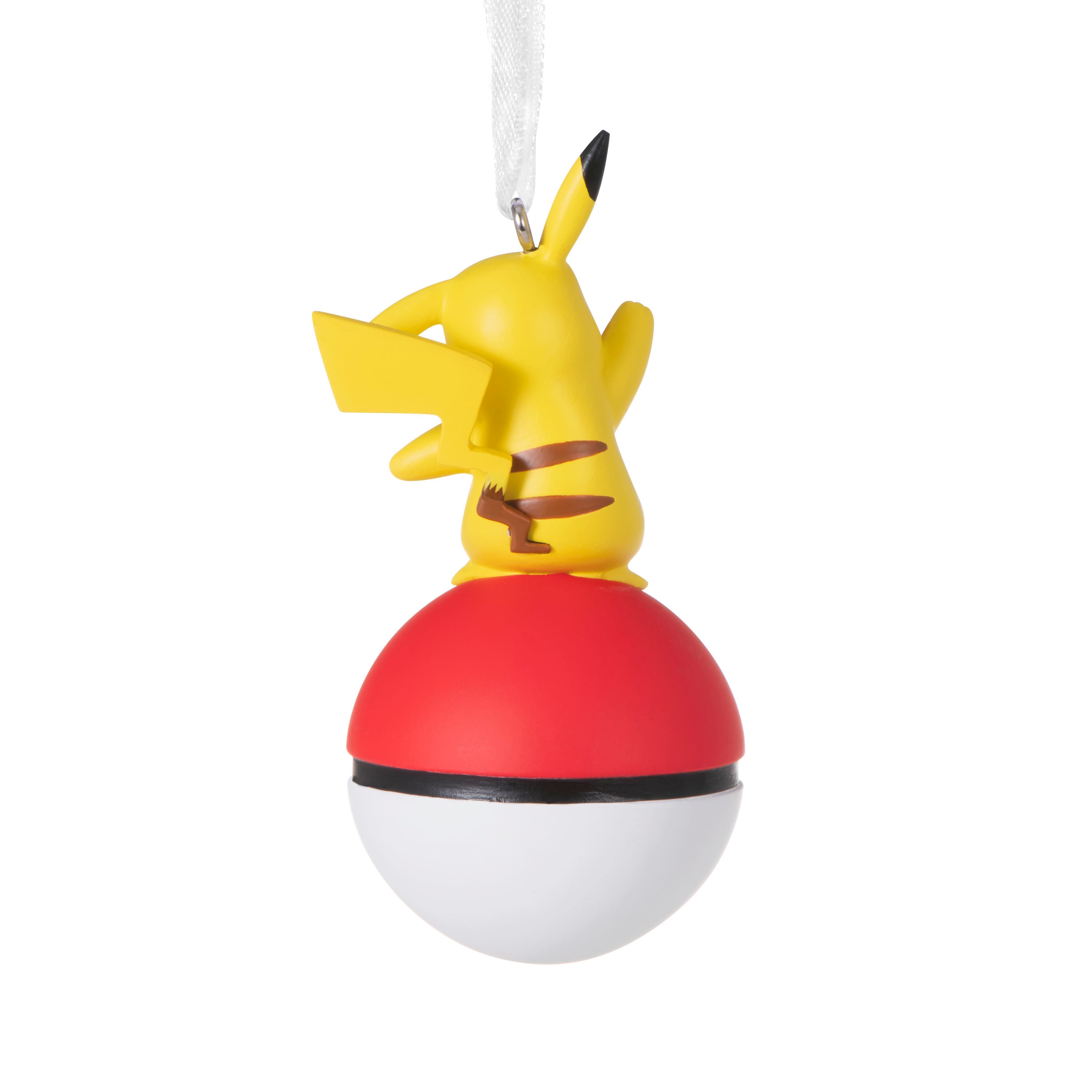 Hallmark 3&#x22; Pok&#xE9;mon&#x2122; Pikachu on Pok&#xE9; Ball Ornament