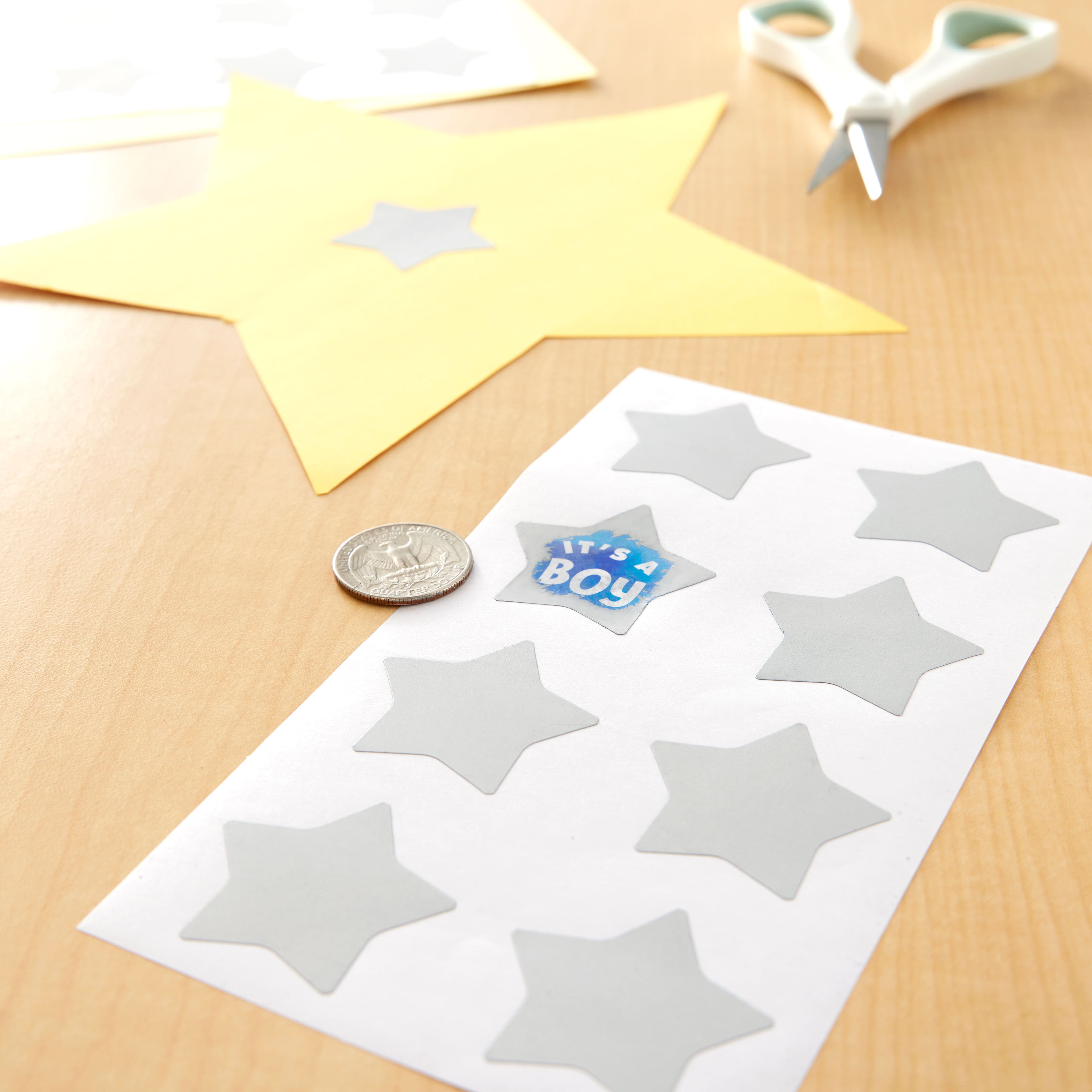 12 Pack: Scratch Star Baby Boy Stickers by Recollections&#x2122;