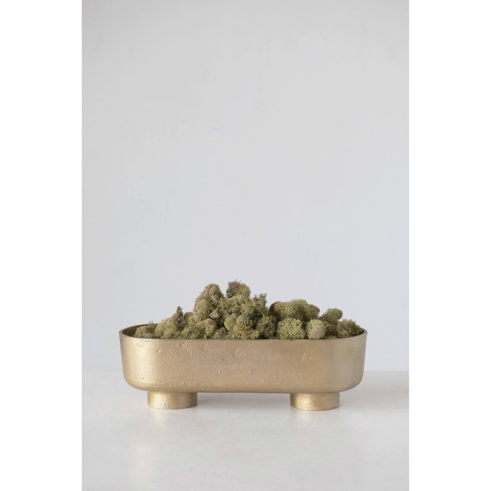 Hello Honey® 14" Gold Finish Cast Aluminum Footed Bowl