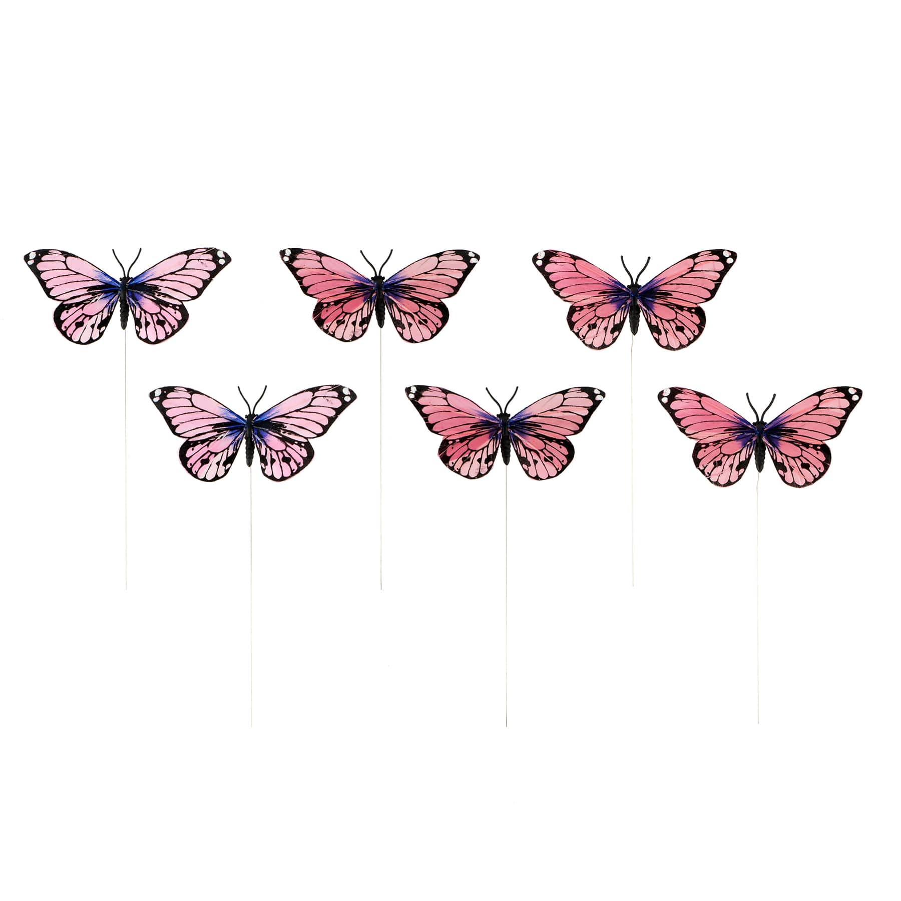 Pink Feather Butterflies, 6ct. by Ashland&#xAE;