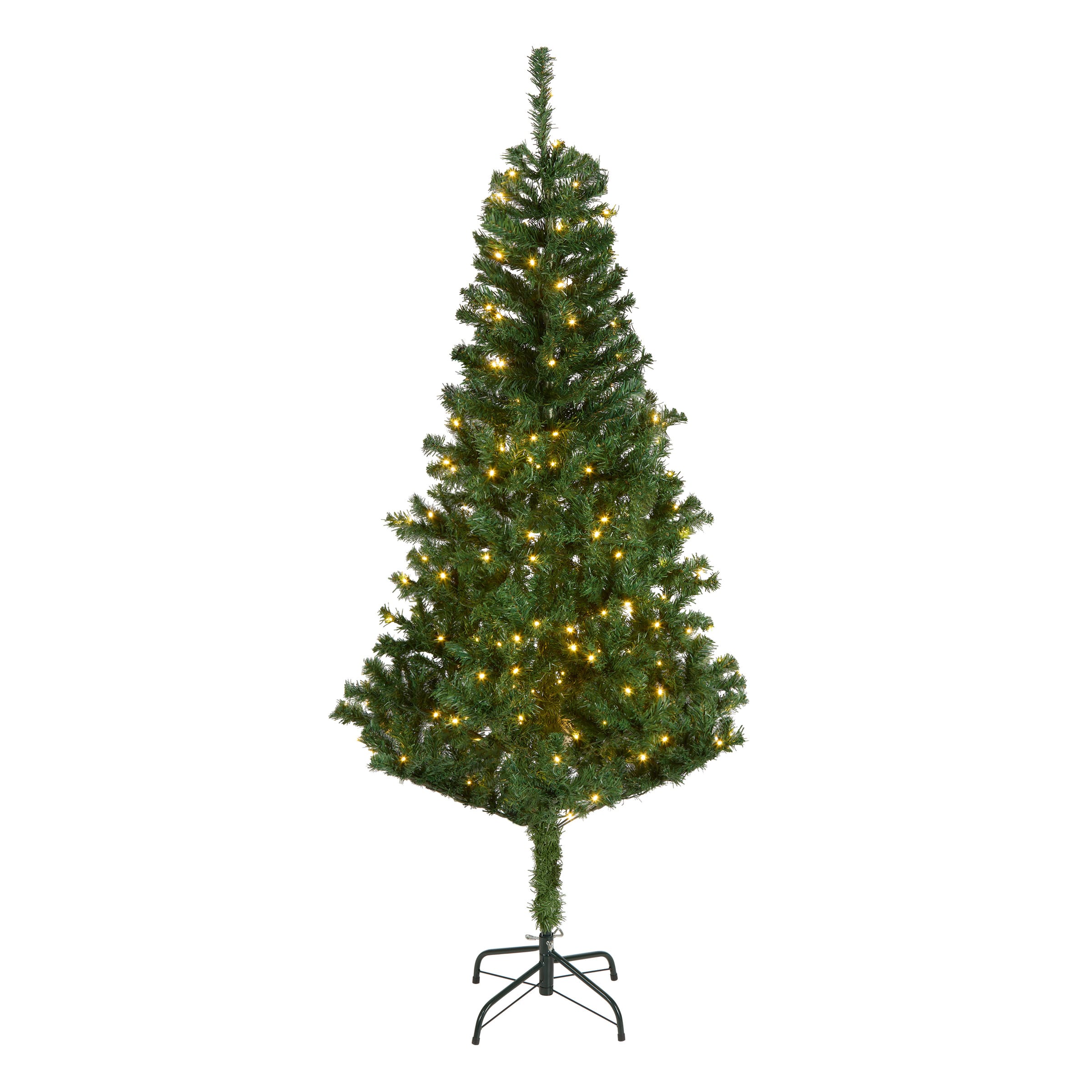 6ft. Pre-Lit Feel Real® Linden Spruce Artificial Christmas Tree, Warm White LED Lights