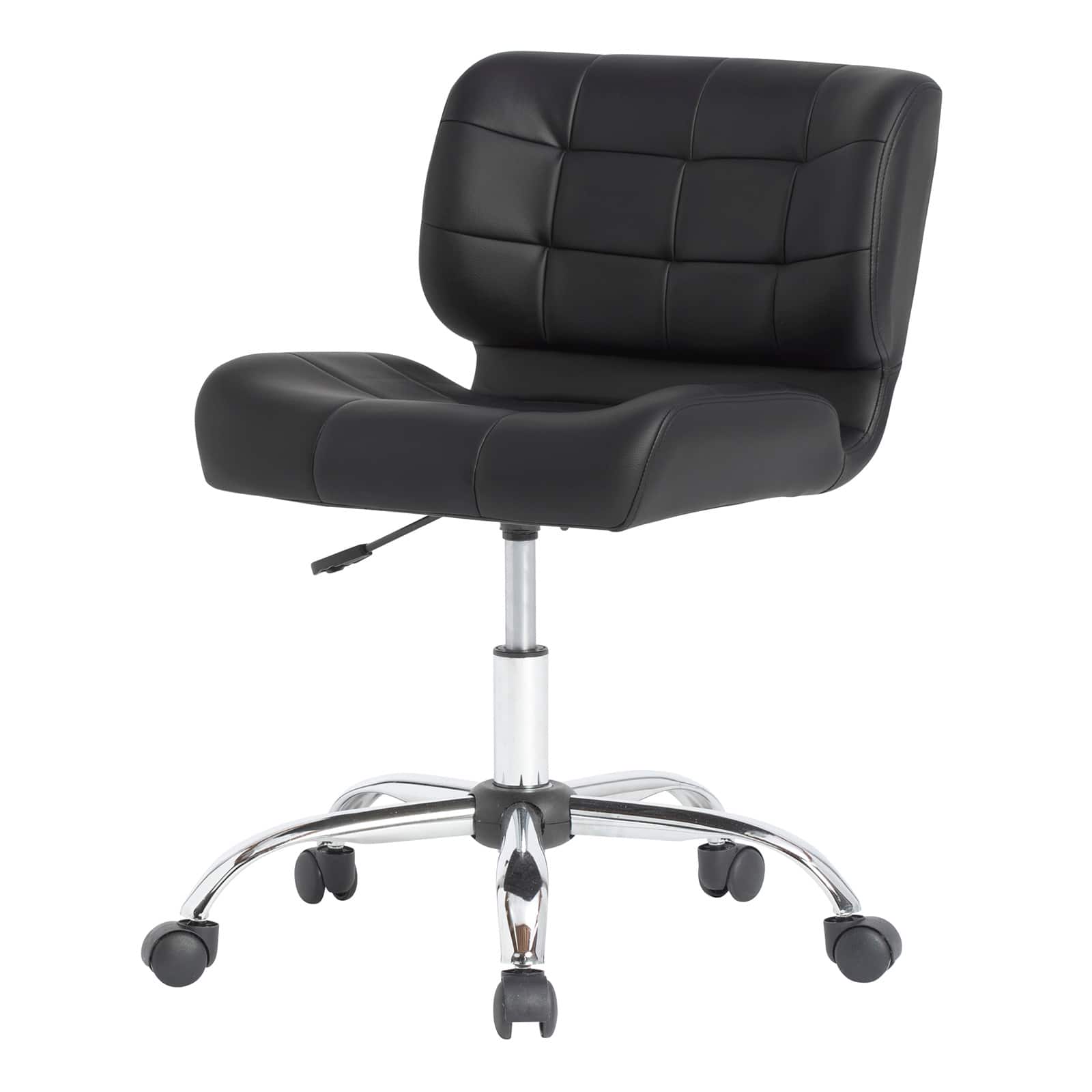 Calico Designs Crest Black Mobile Office Task Chair with Adjustable Height