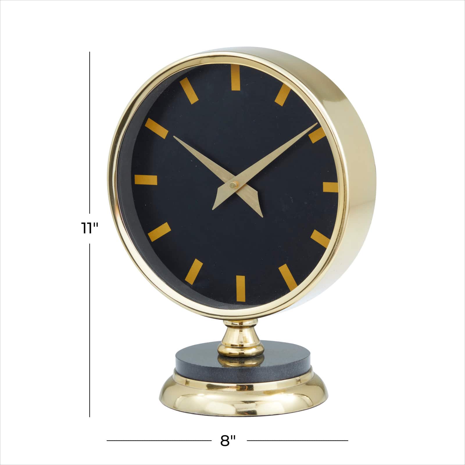 Gold Modern Abstract Clock, 8&#x22; x 5&#x22; x 11&#x22;