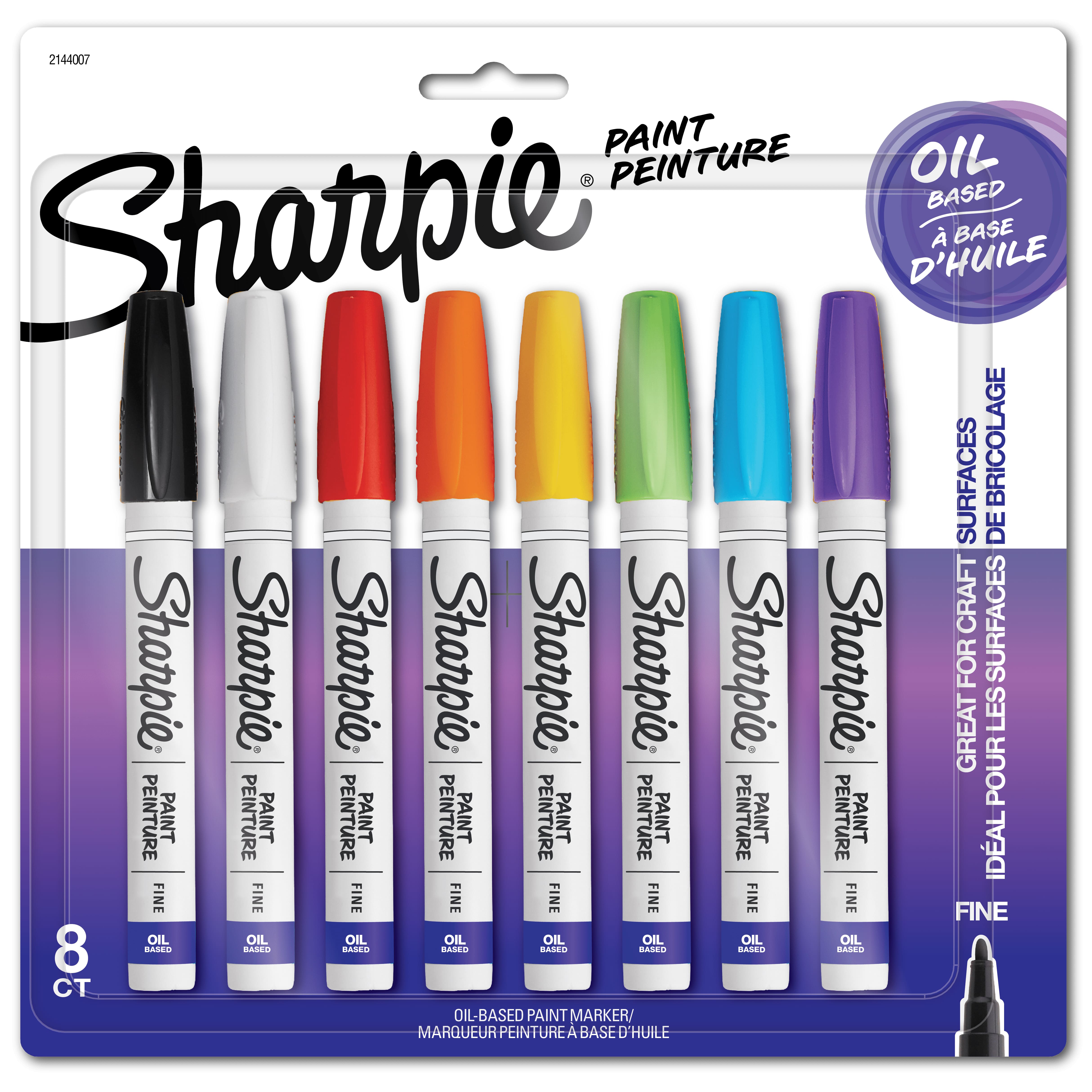 Sharpie Oil-Based Paint Marker, Medium Point, Purple Ink, Pack of 6