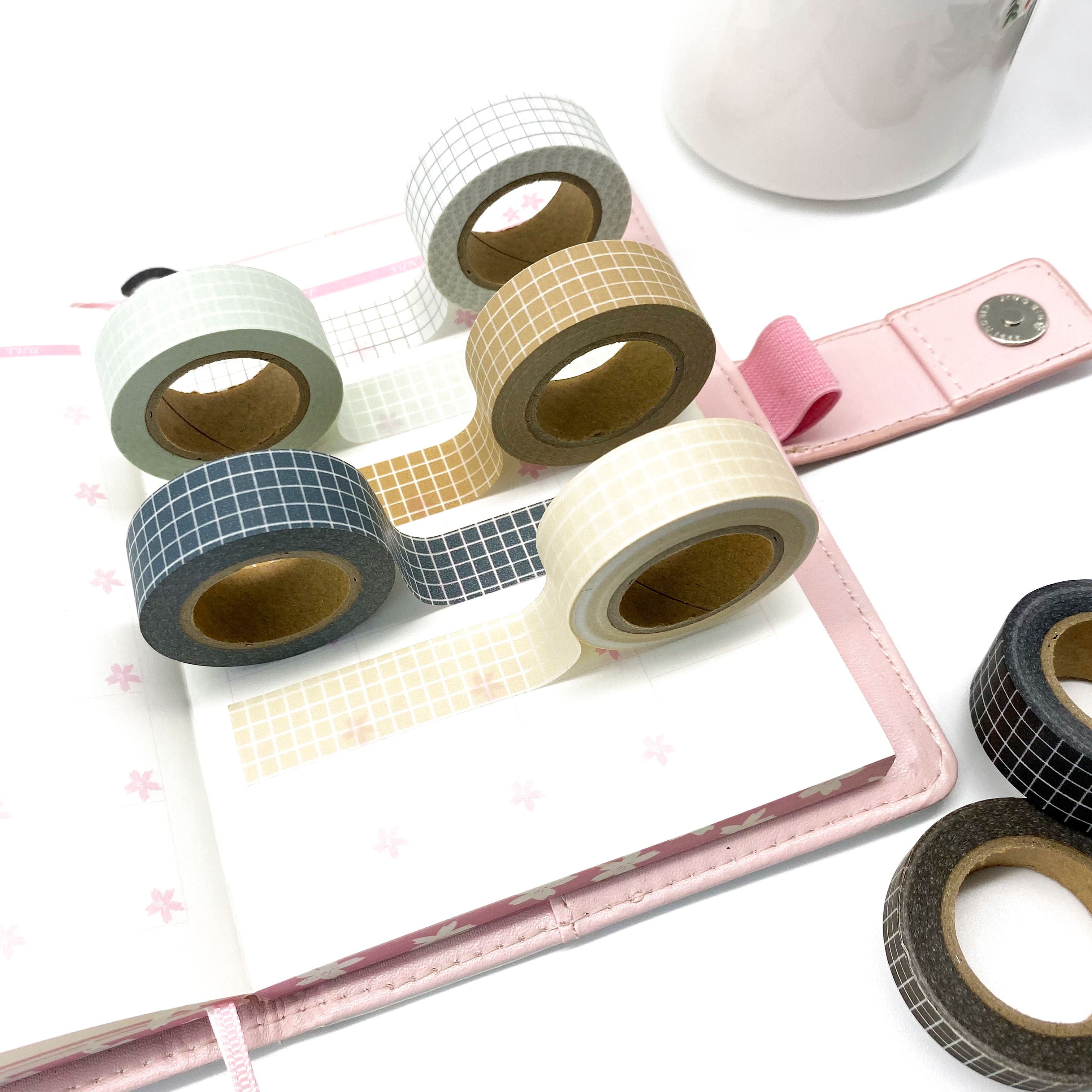12 Packs: 7 ct. (84 total) Grid Line Crafting Washi Tape by Recollections™