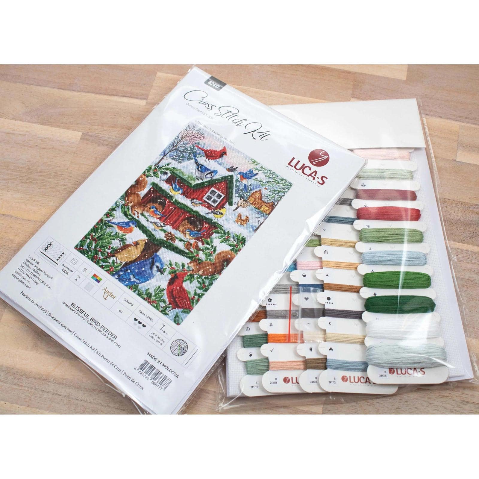 Luca-S Blissful Bird Feeder Counted Cross Stitch Kit