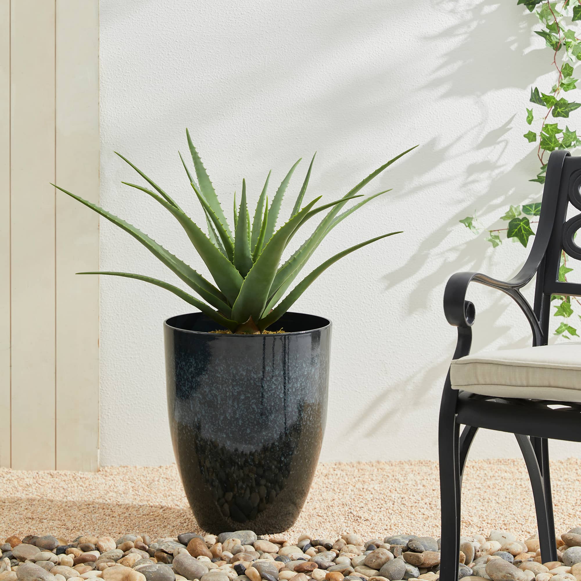 Glitzhome® 17" Eco-Friendly Oversized Faux Ceramic Tall Bowl Planters, 2ct.