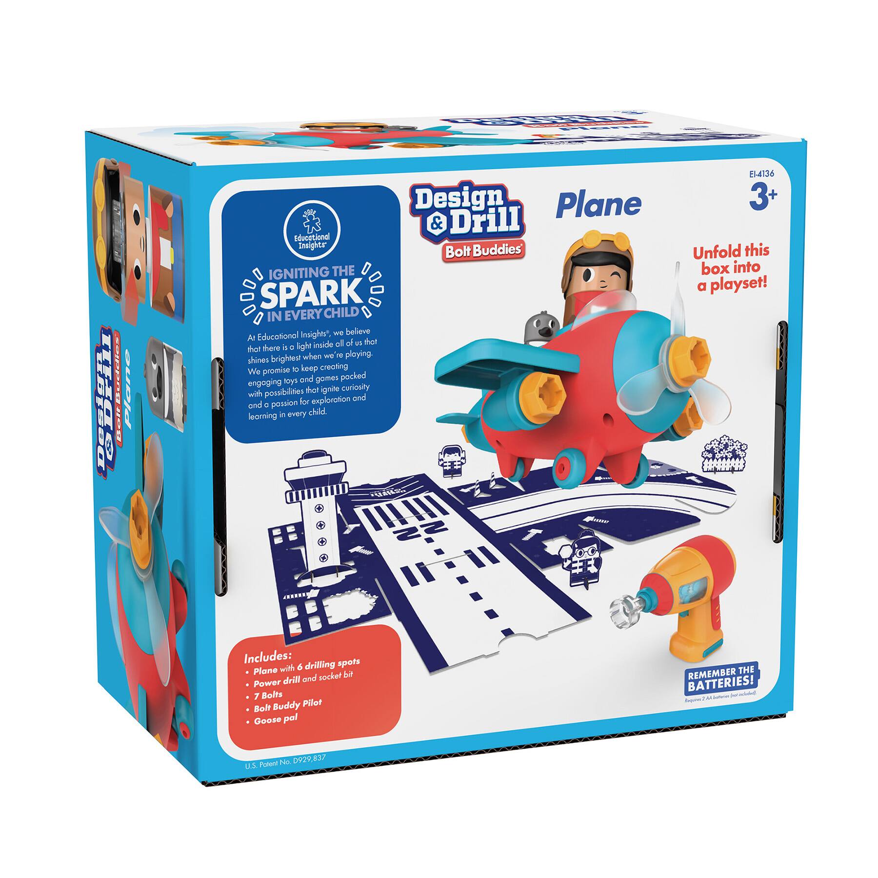 Educational Insights Design & Drill® Bolt Buddies® Plane