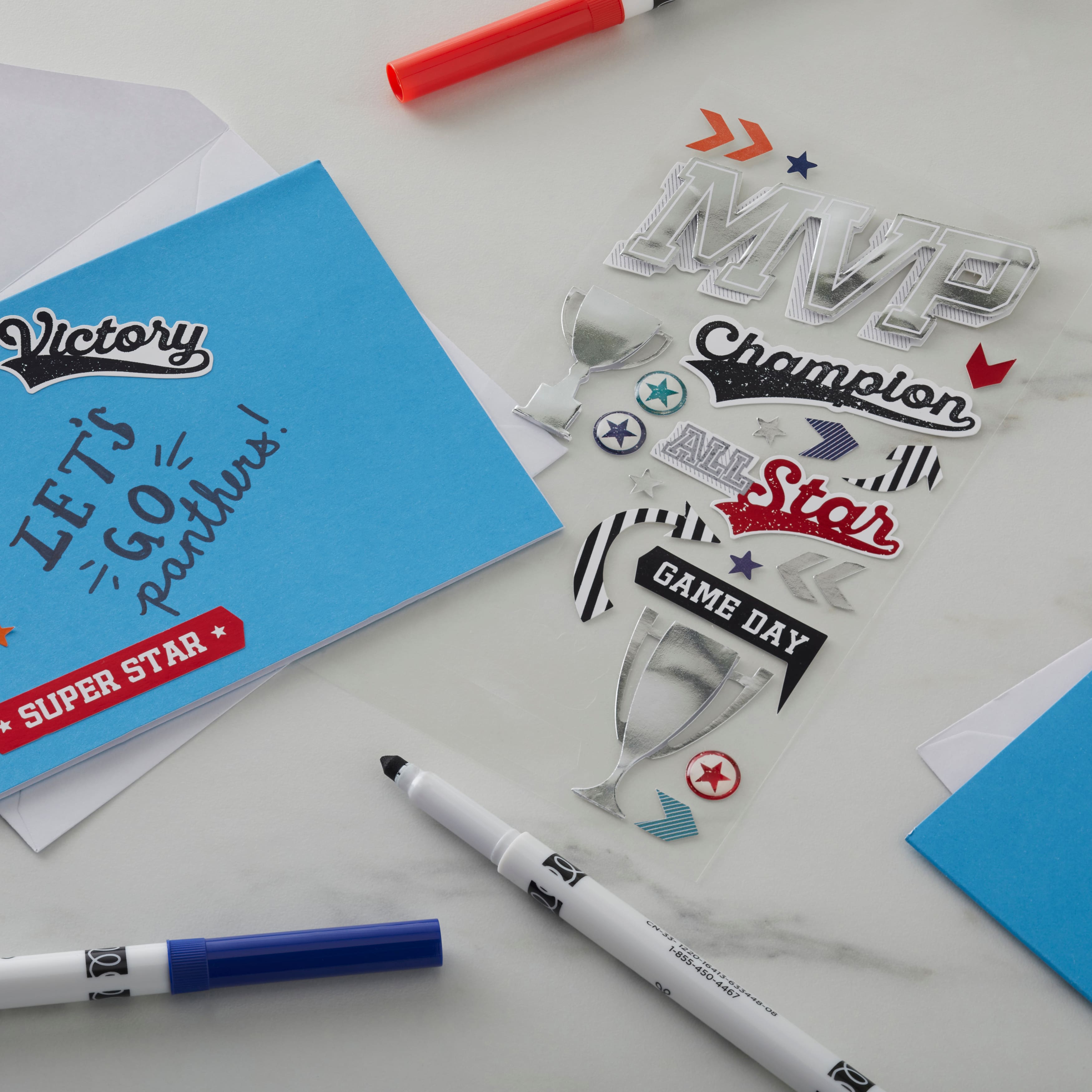 12 Pack: M.V.P. Sport Dimensional Stickers by Recollections™