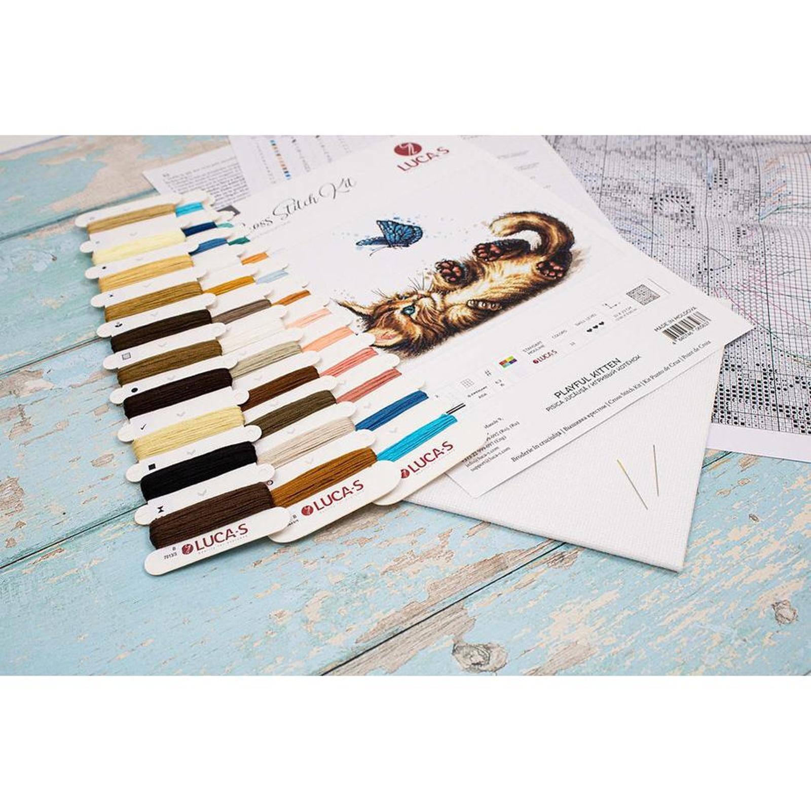 Luca-s Playful Kitten Counted Cross Stitch Kit