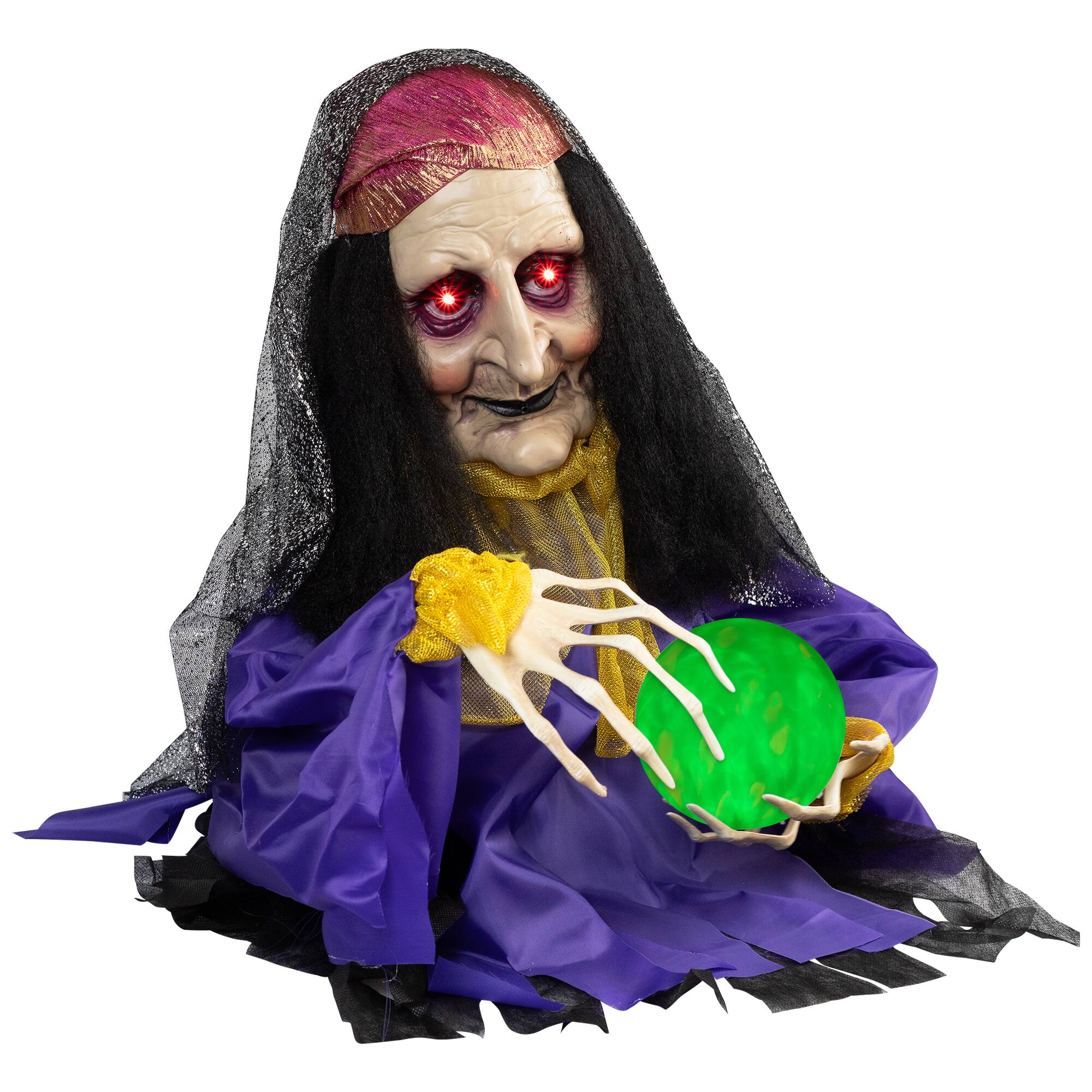 20" Lighted & Animated Fortune Teller Halloween Decoration