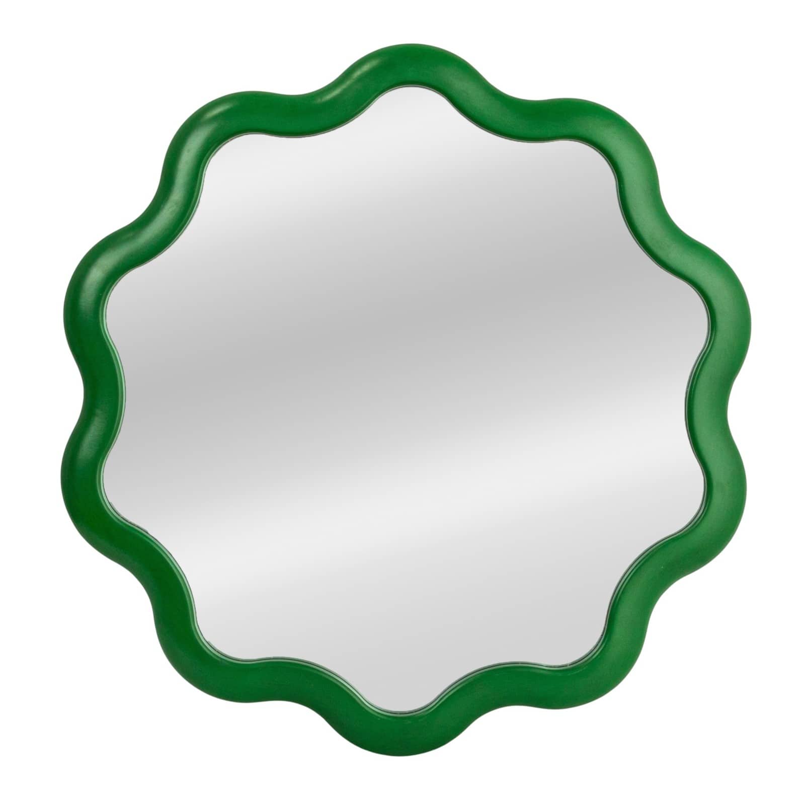 Hello Honey® 23.75" Green Scalloped Wavy Wall Mirror