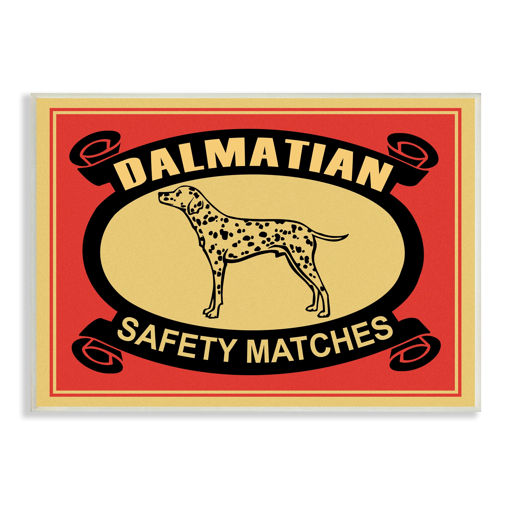 Stupell Industries Vintage Dalmatian Safety Matches Wall Plaque