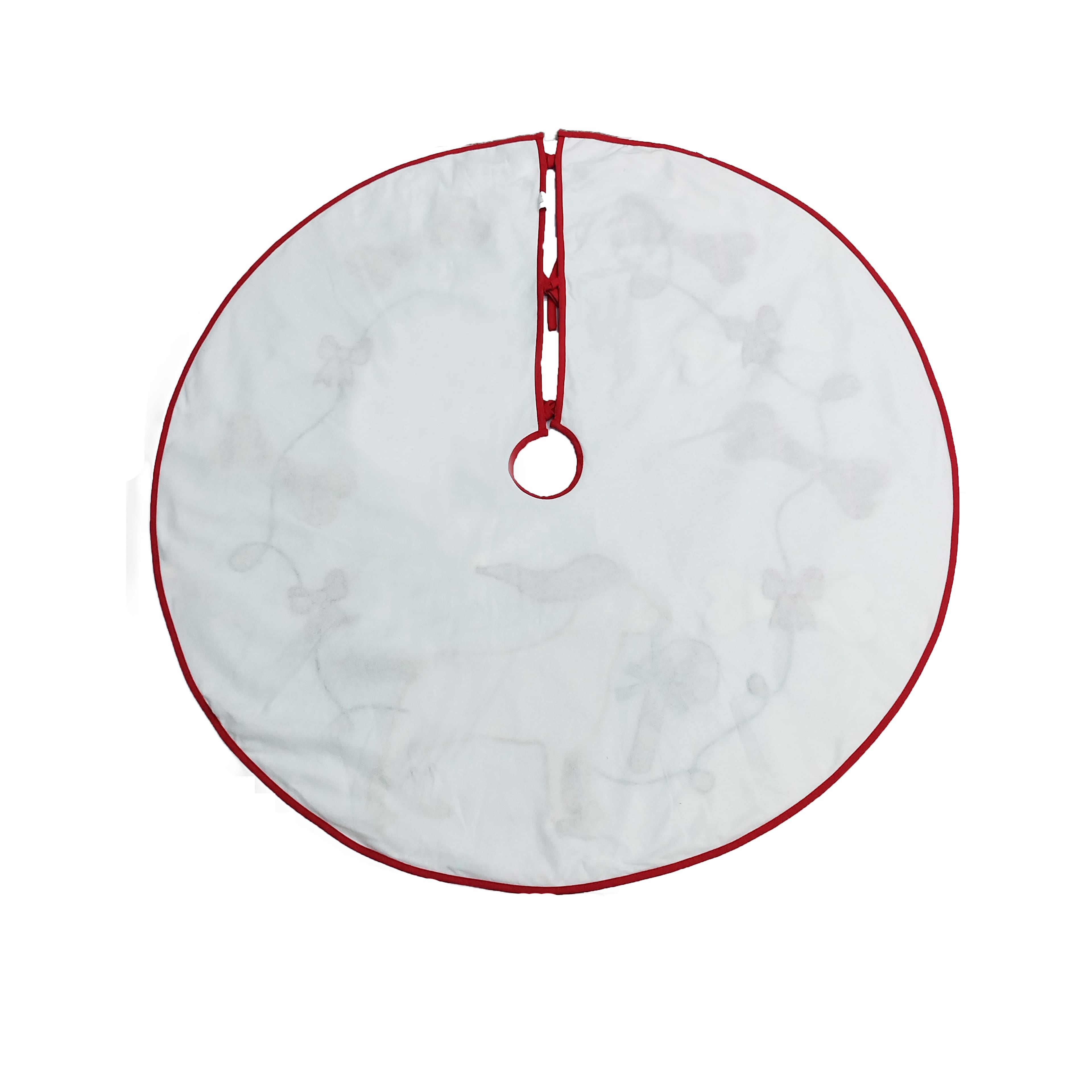 4ft. Dog with Candy Cane Tree Skirt by Ashland&#xAE;