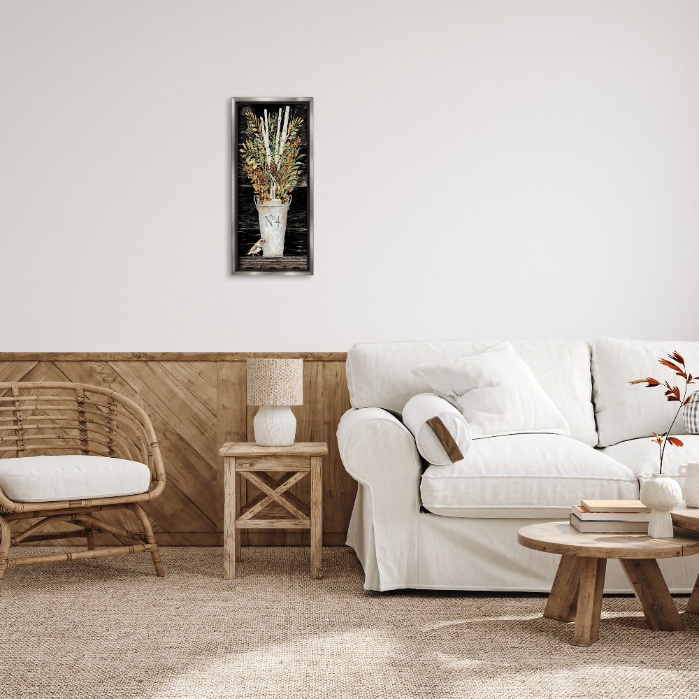 Stupell Industries Rustic Forest Greenery Bouquet Floating Frame Canvas Wall Art