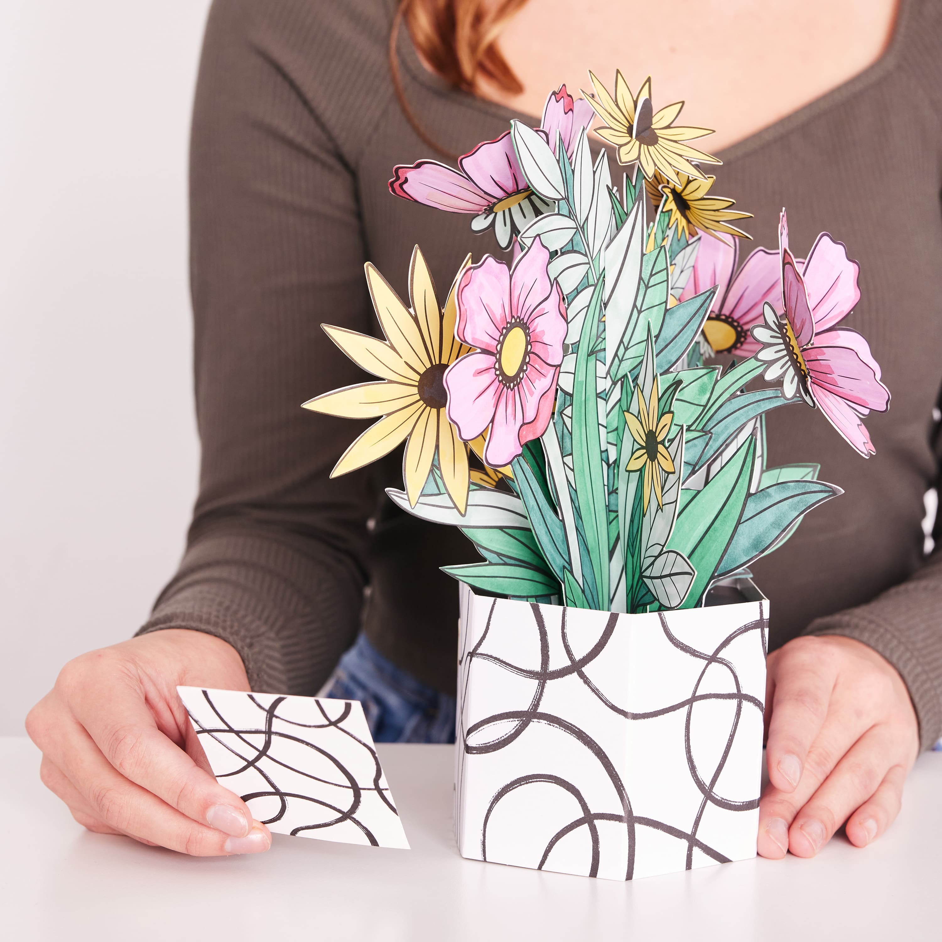 Faber-Castell&#xAE; Pop Up Coloring Wildflower Bunch Bouquet Kit