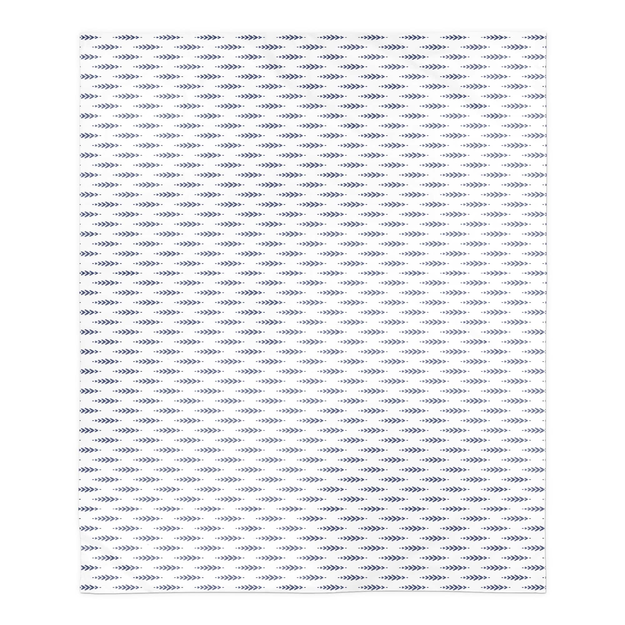 Indigo Leaf Sherpa Fleece Blanket
