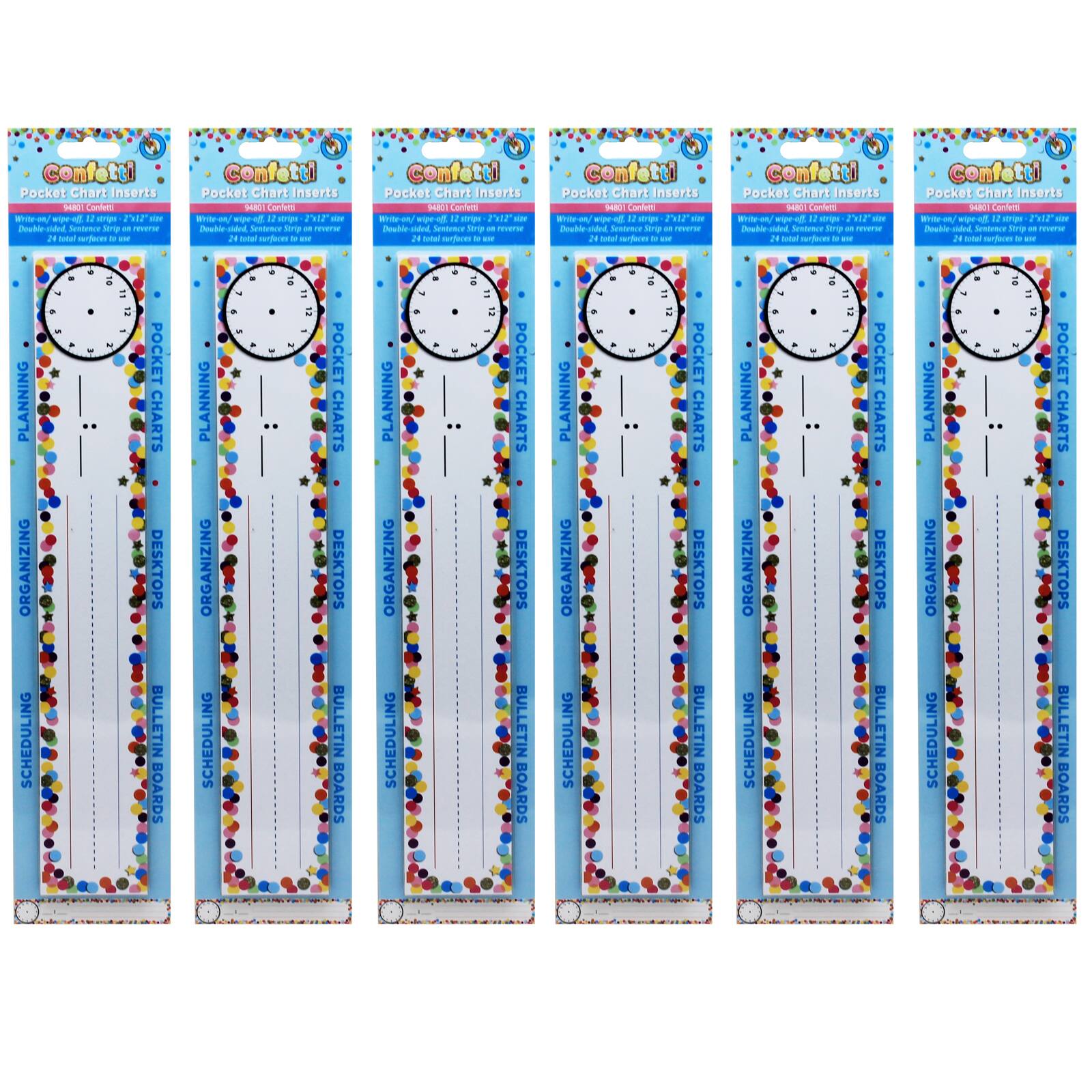 Confetti Scheduling & Sentence Pocket Chart Inserts, 72ct. Michaels