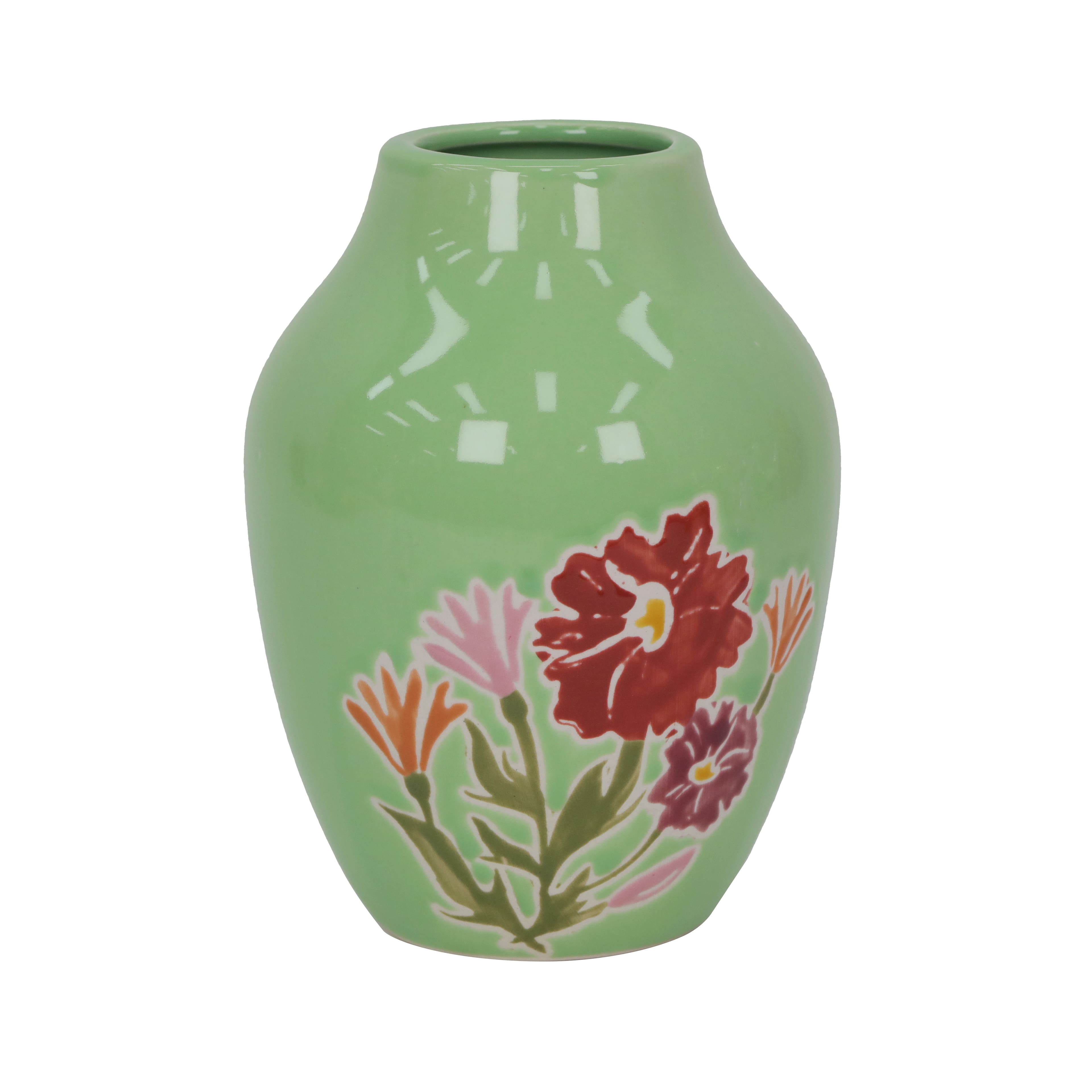 6.75&#x22; Green Flower Vase by Ashland&#xAE;