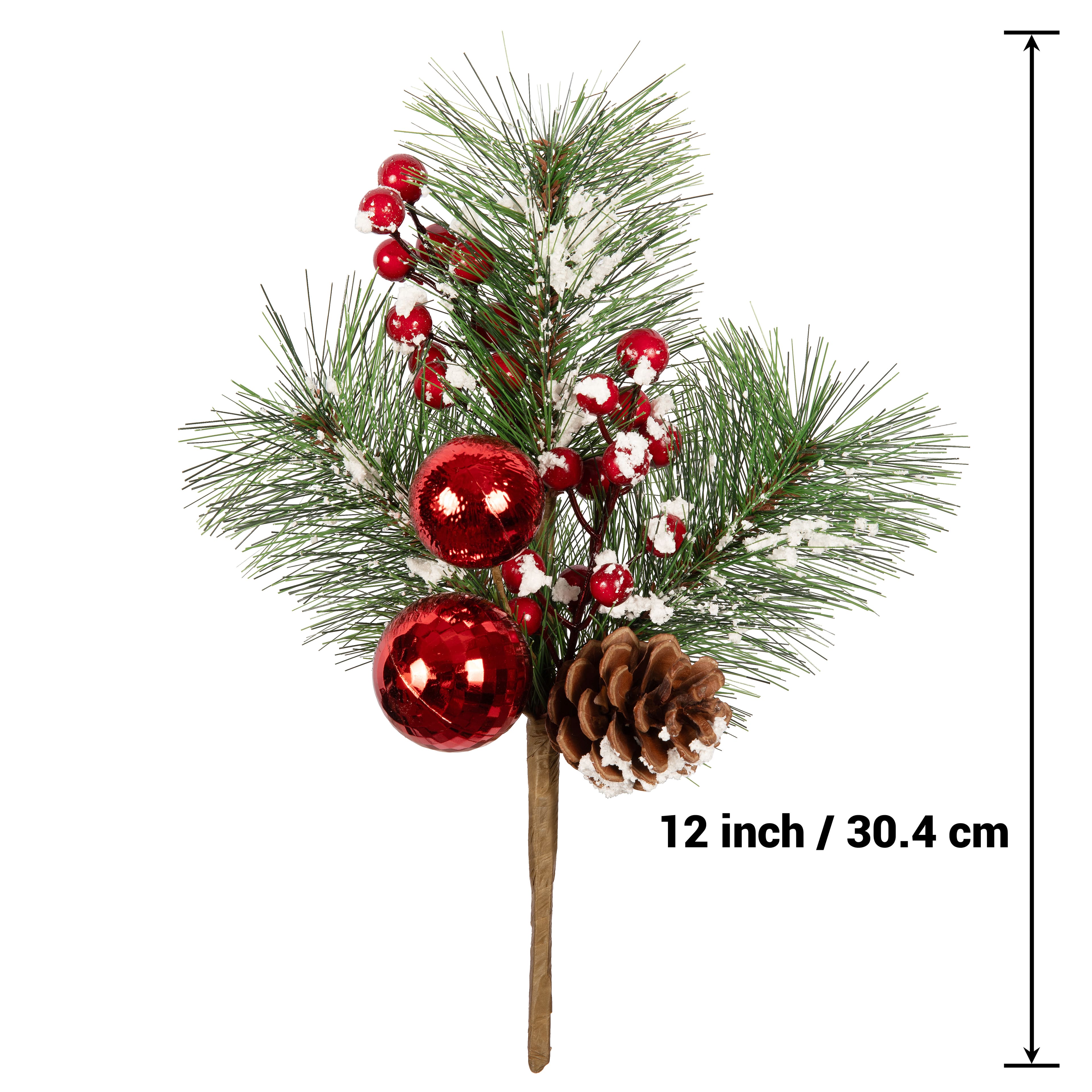 12&#x22; Pine Leaf, Red Ball &#x26; Berry Pick by Ashland&#xAE;