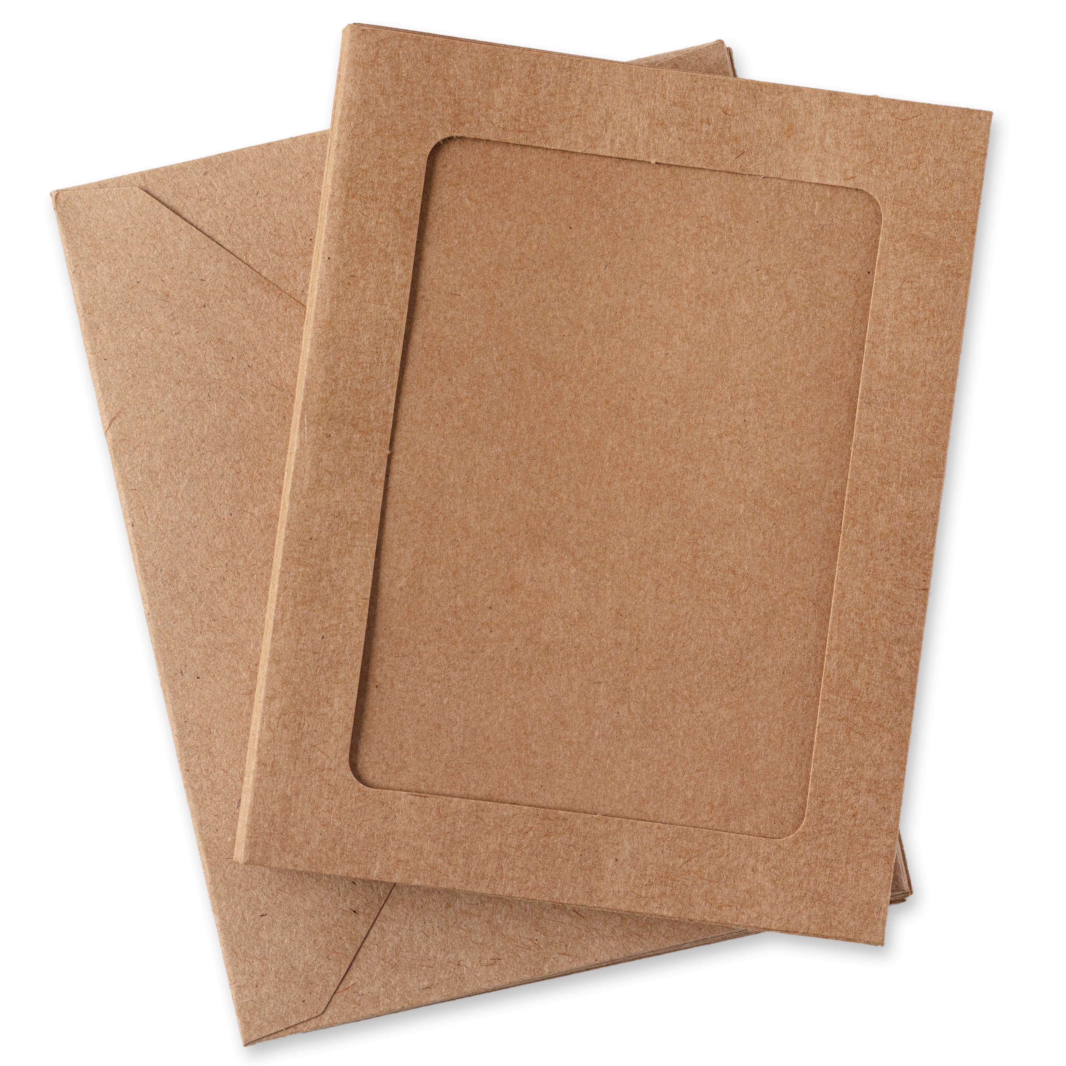 12 Packs: 10 ct. (120 total) 4.25&#x22; x 5.5&#x22; Kraft Frame Cards &#x26; Envelopes by Recollections&#x2122;