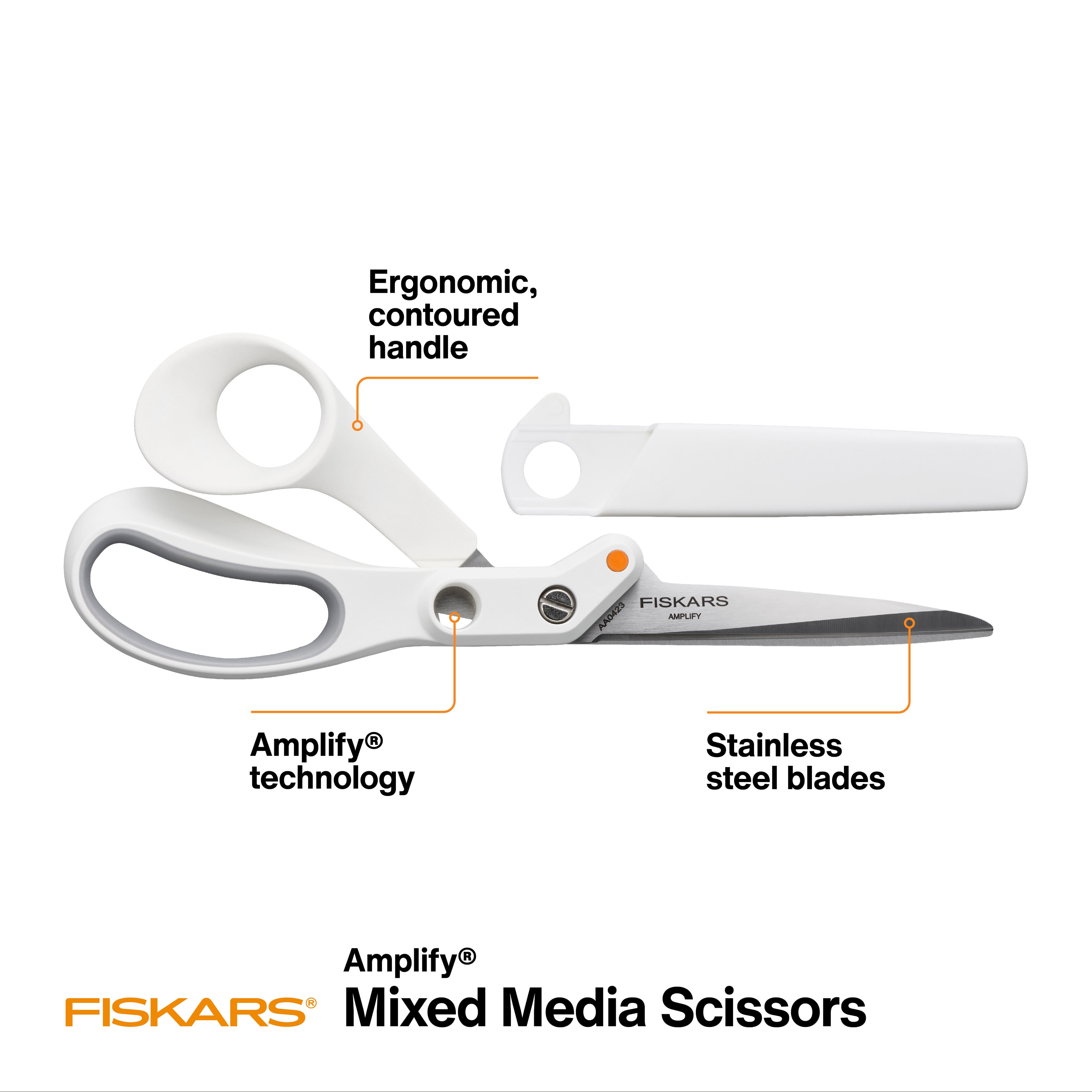 Fiskars® SoftGrip® Amplify Mixed Media Shears
