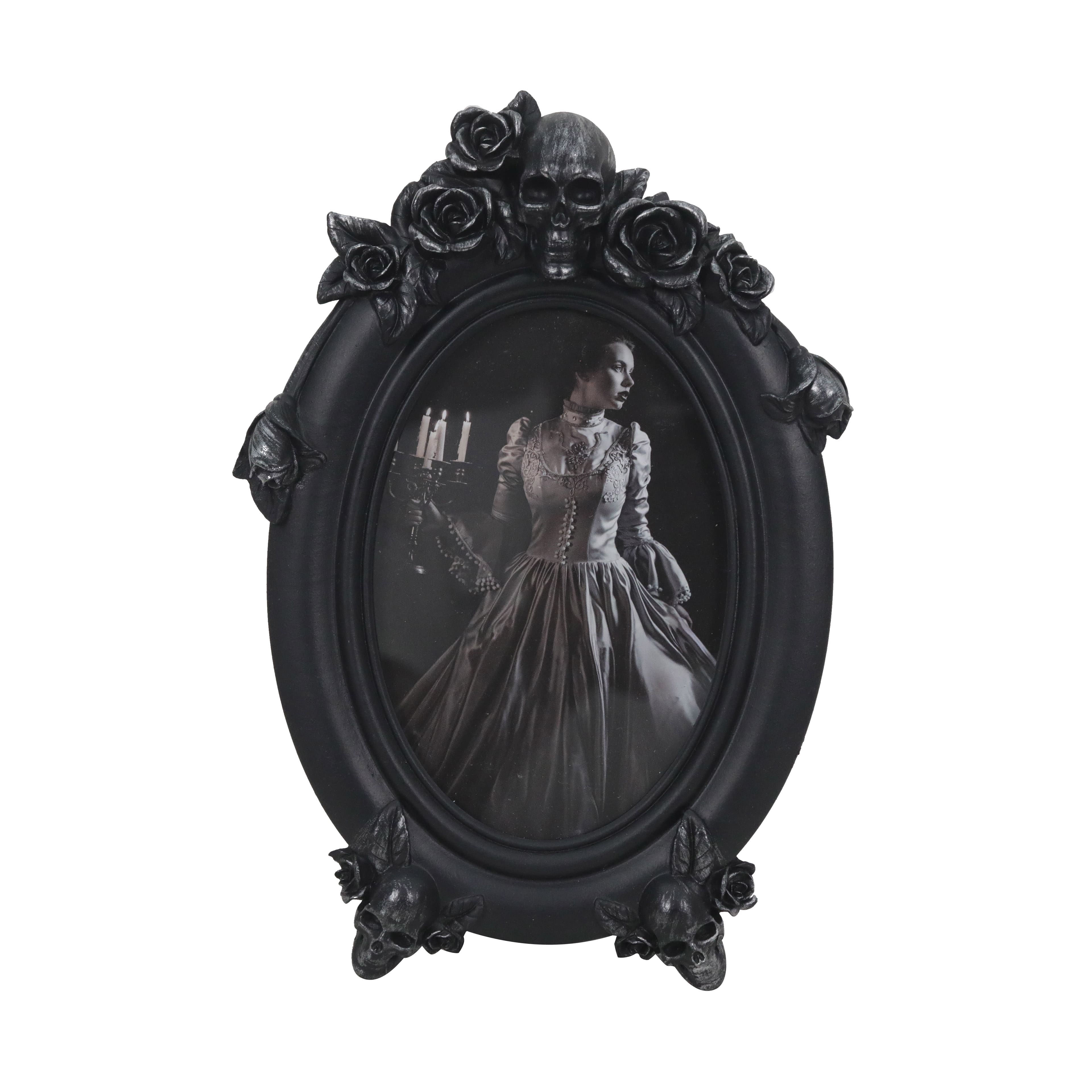 4&#x22; x 6&#x22; Black Rose &#x26; Skull Tabletop Frame by Ashland&#xAE;