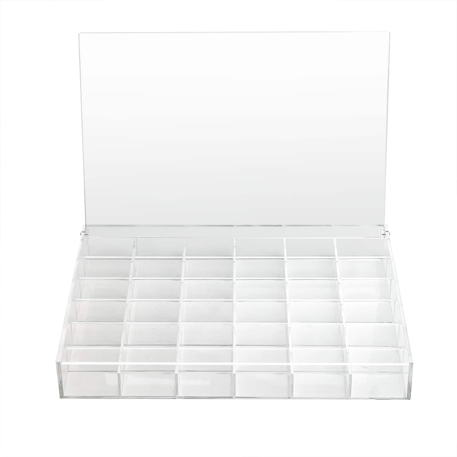 6 Pack: 13.6&#x22; Clear 36-Compartment Divided Tray with Lid by Bead Landing&#x2122;