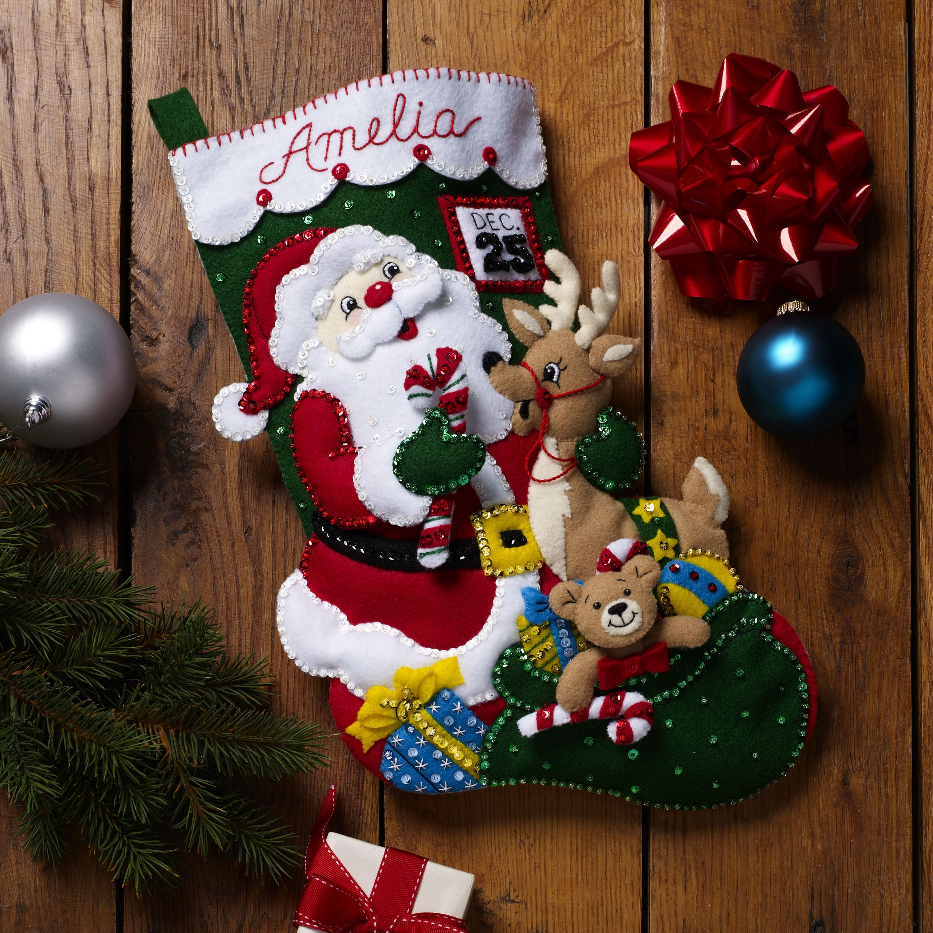 Bucilla® Santa and Friends Felt Stocking Applique Kit