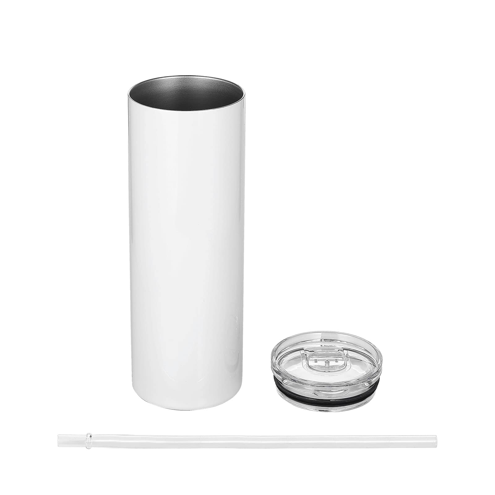 18.5oz. Skinny Sublimation Tumbler with Straw by Make Market&#xAE; 