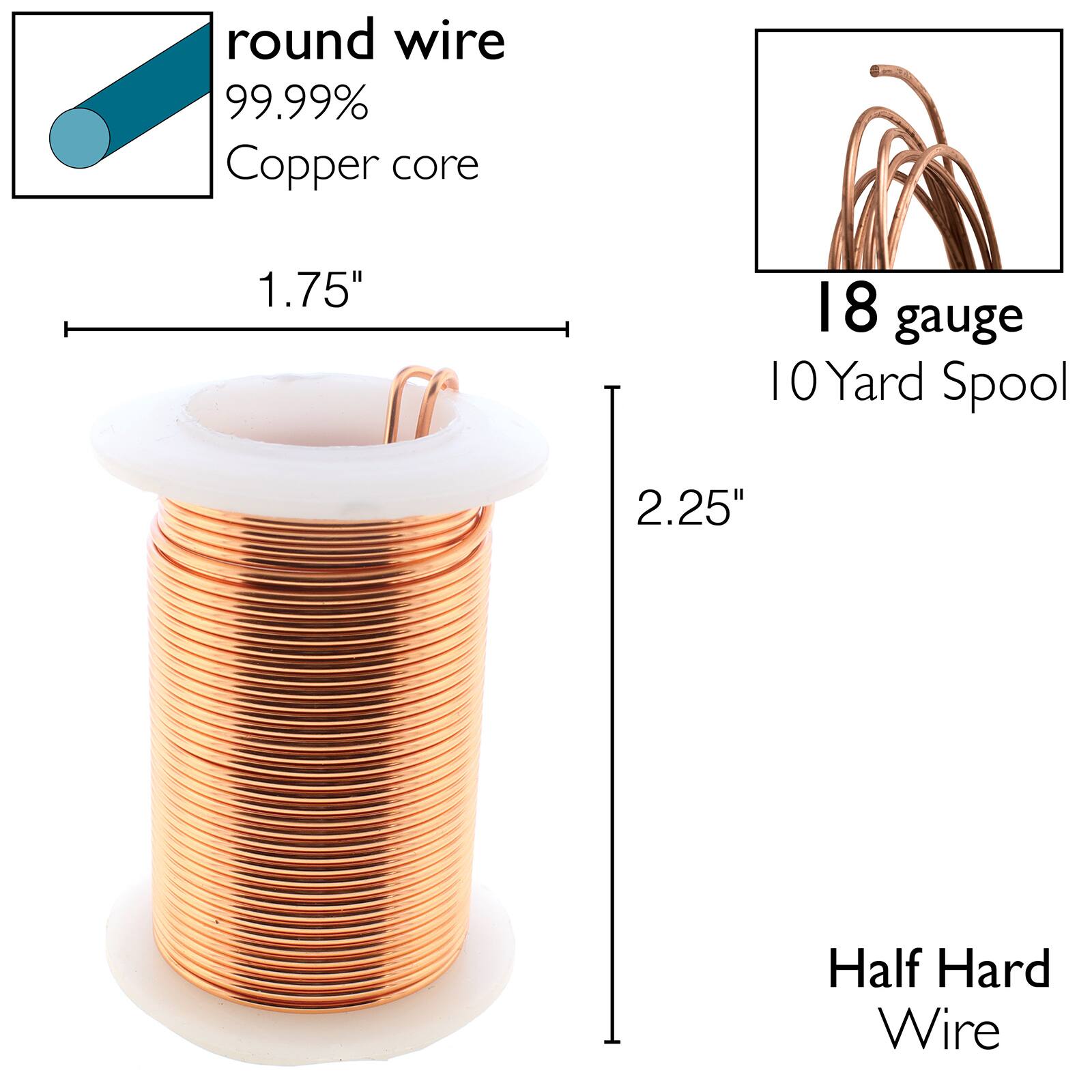 The Beadsmith&#xAE; Wire&#x2122; Elements 18 Gauge Tarnish-Resistant Wire