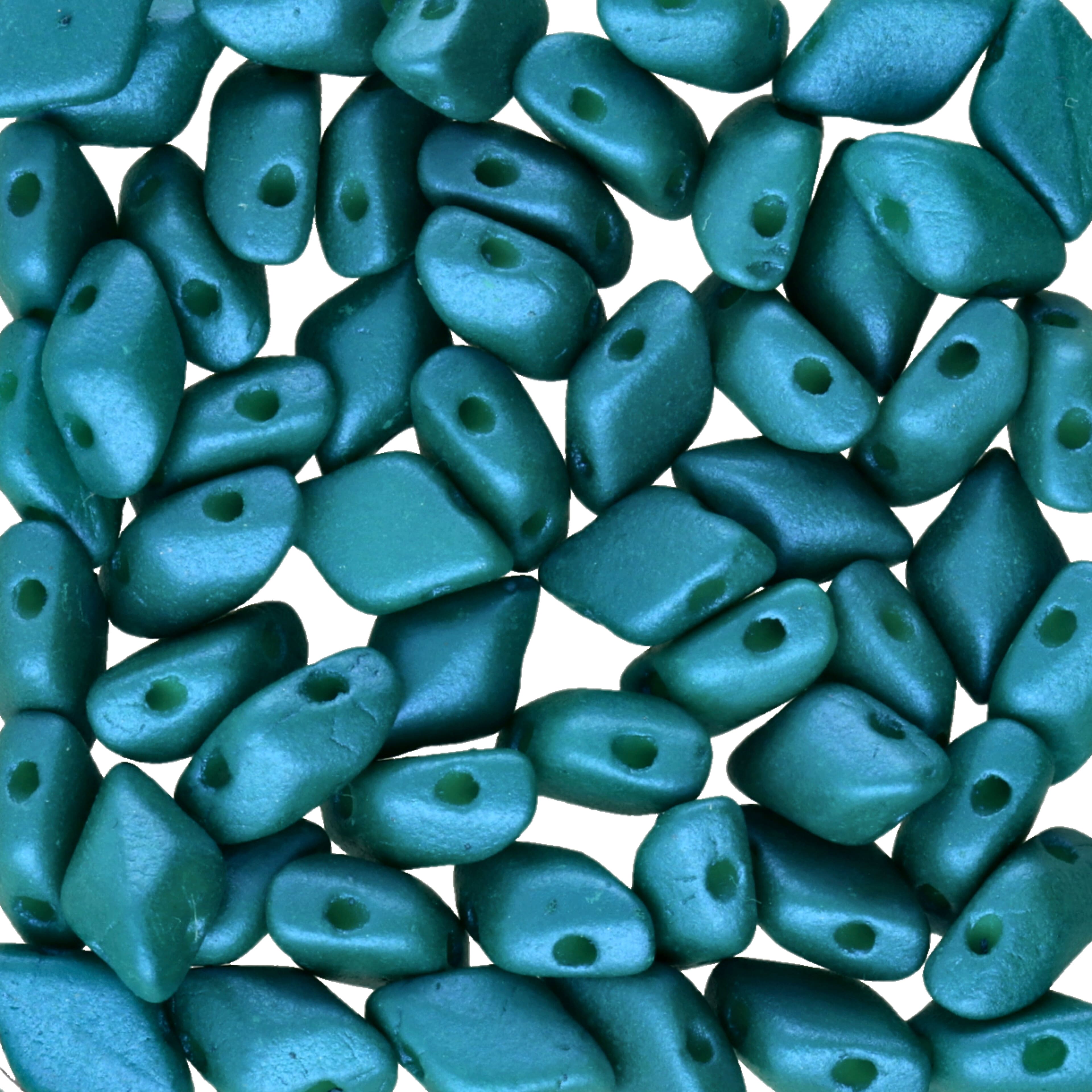 GemDUO&#x2122; 8mm 2-Hole Czech Glass Diamond Beads