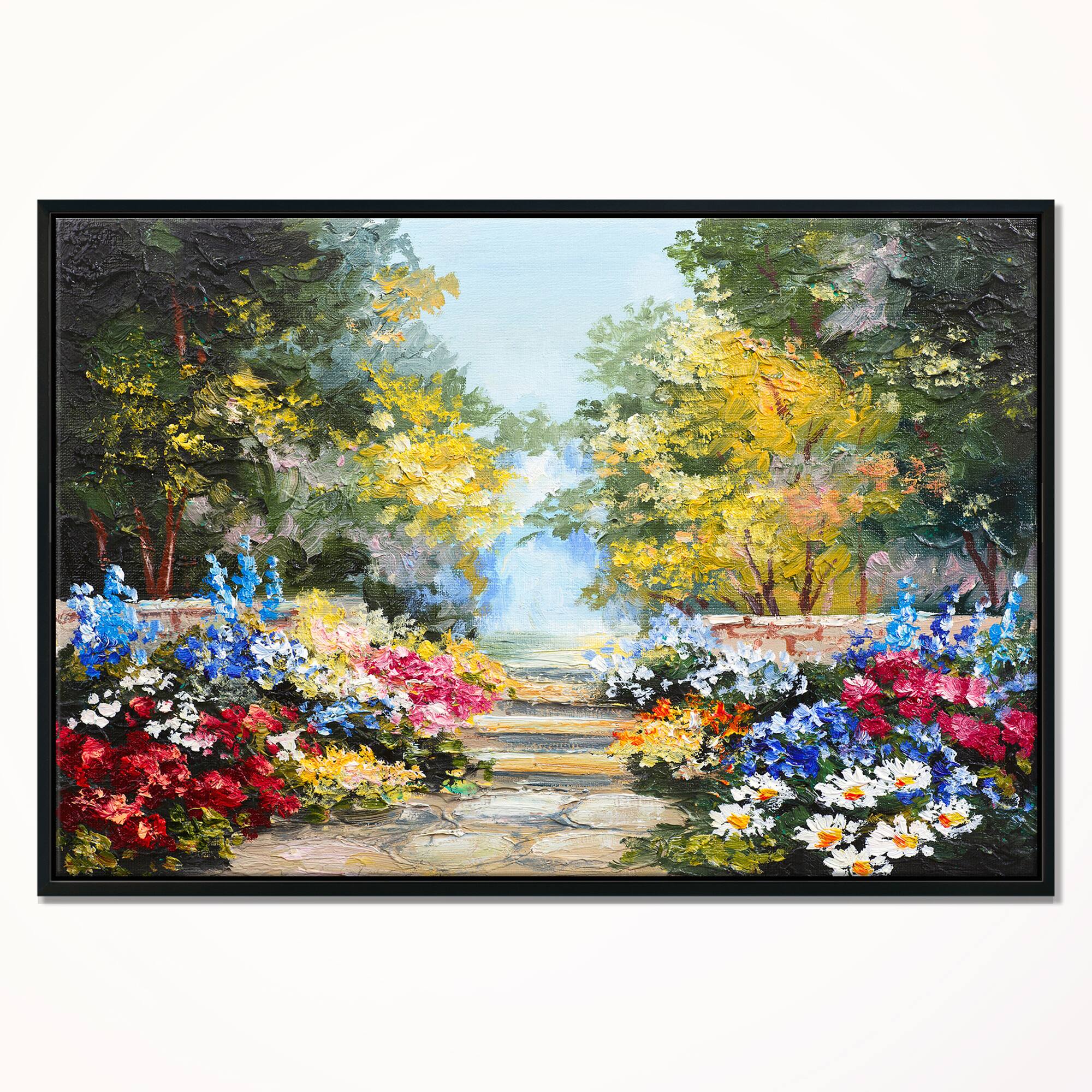 Designart - Summer Forest with Flowers