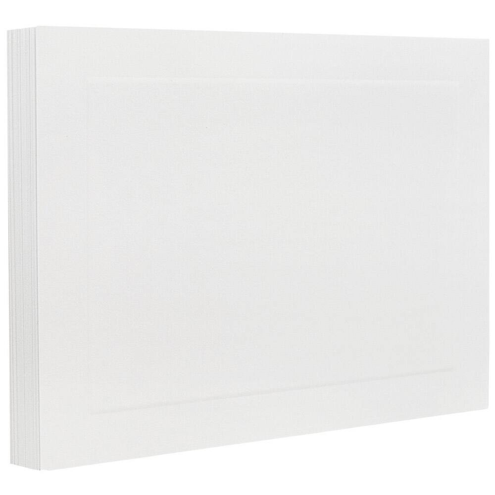 JAM Paper 4.25" x 5.5" White Panel Blank Flat Note Cards