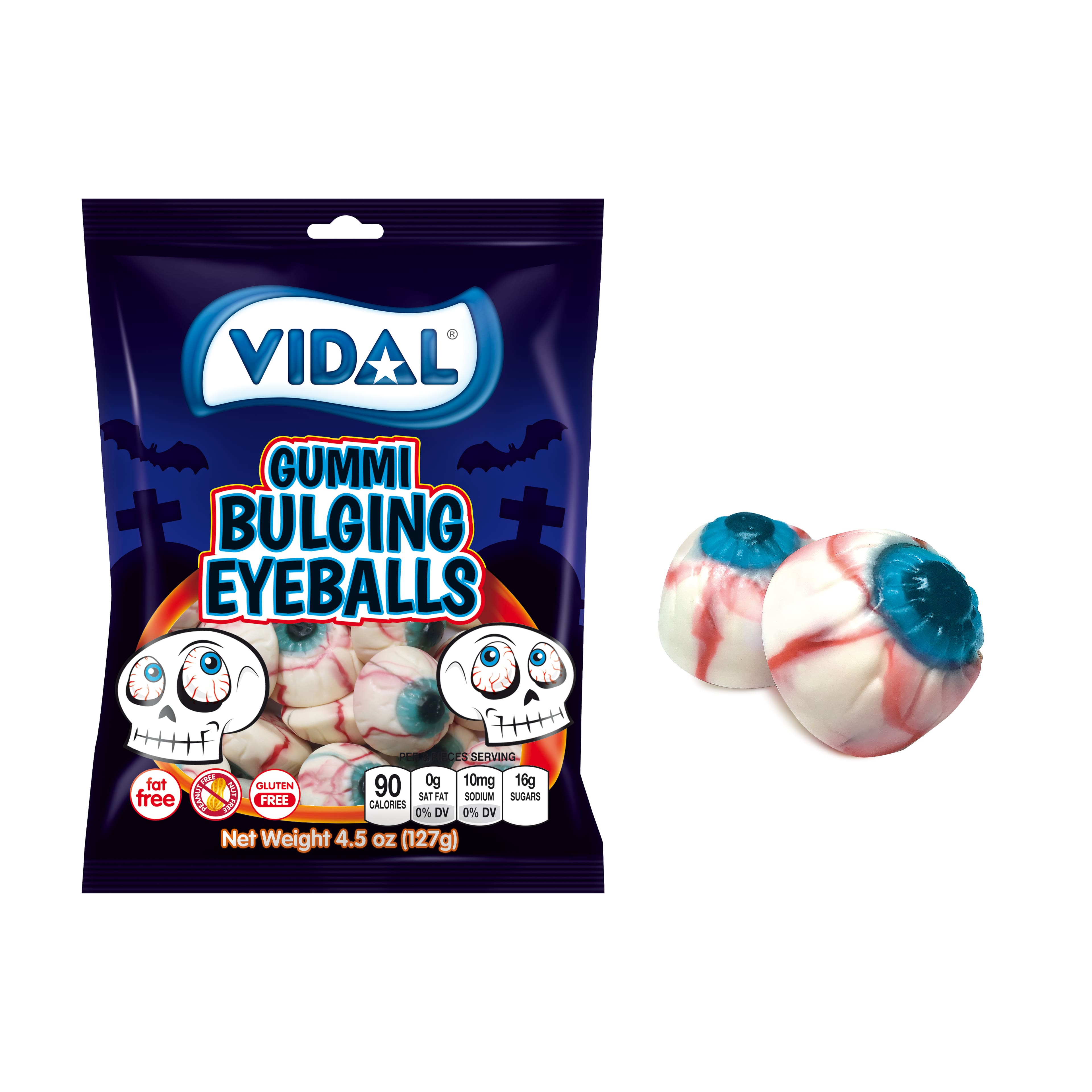 Vidal&#xAE; Gummi Bulging Eyeballs Halloween Candy, 4.5oz.