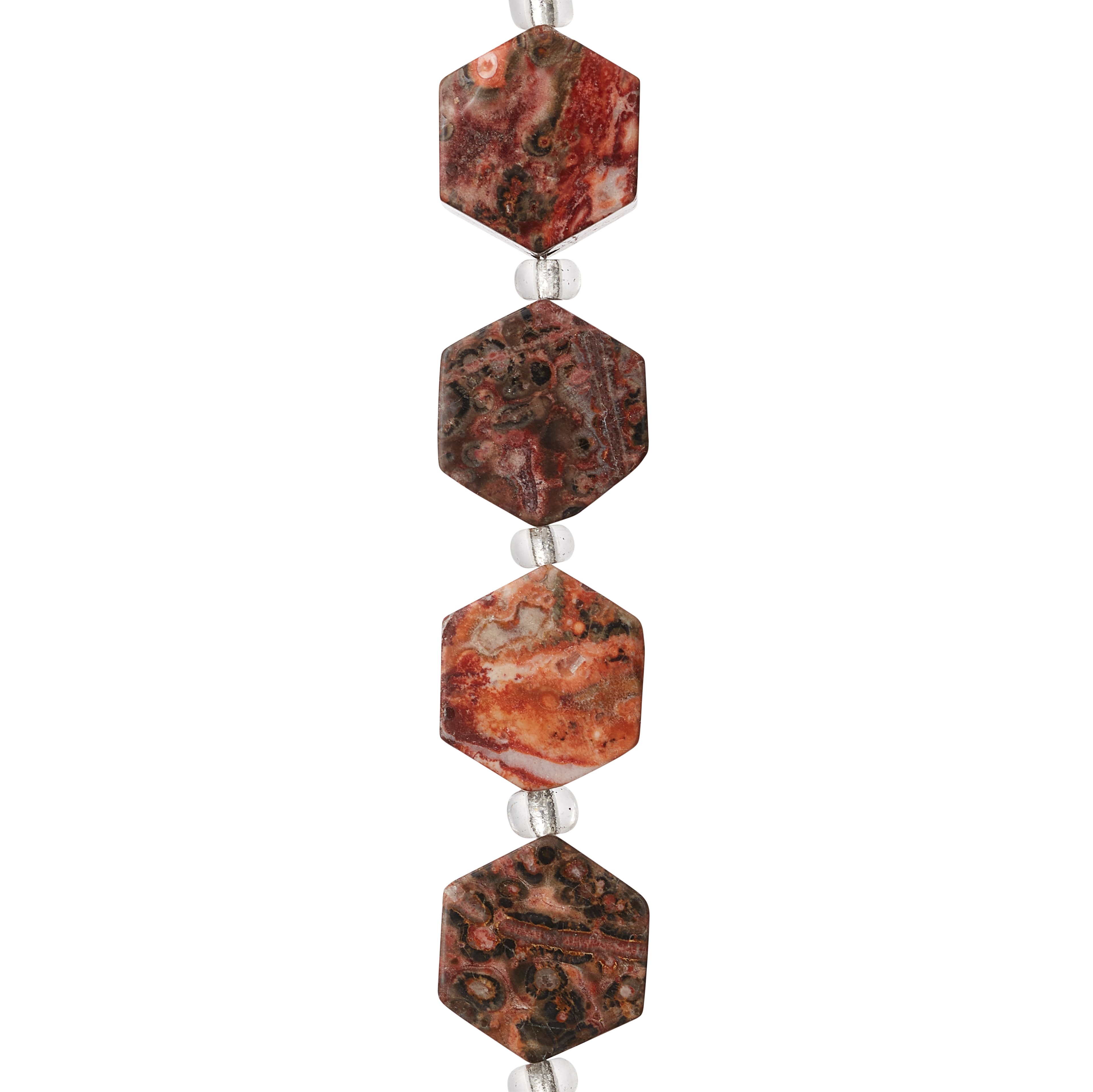 12 Pack: Leopard Jasper Hexagon Beads, 12mm by Bead Landing™