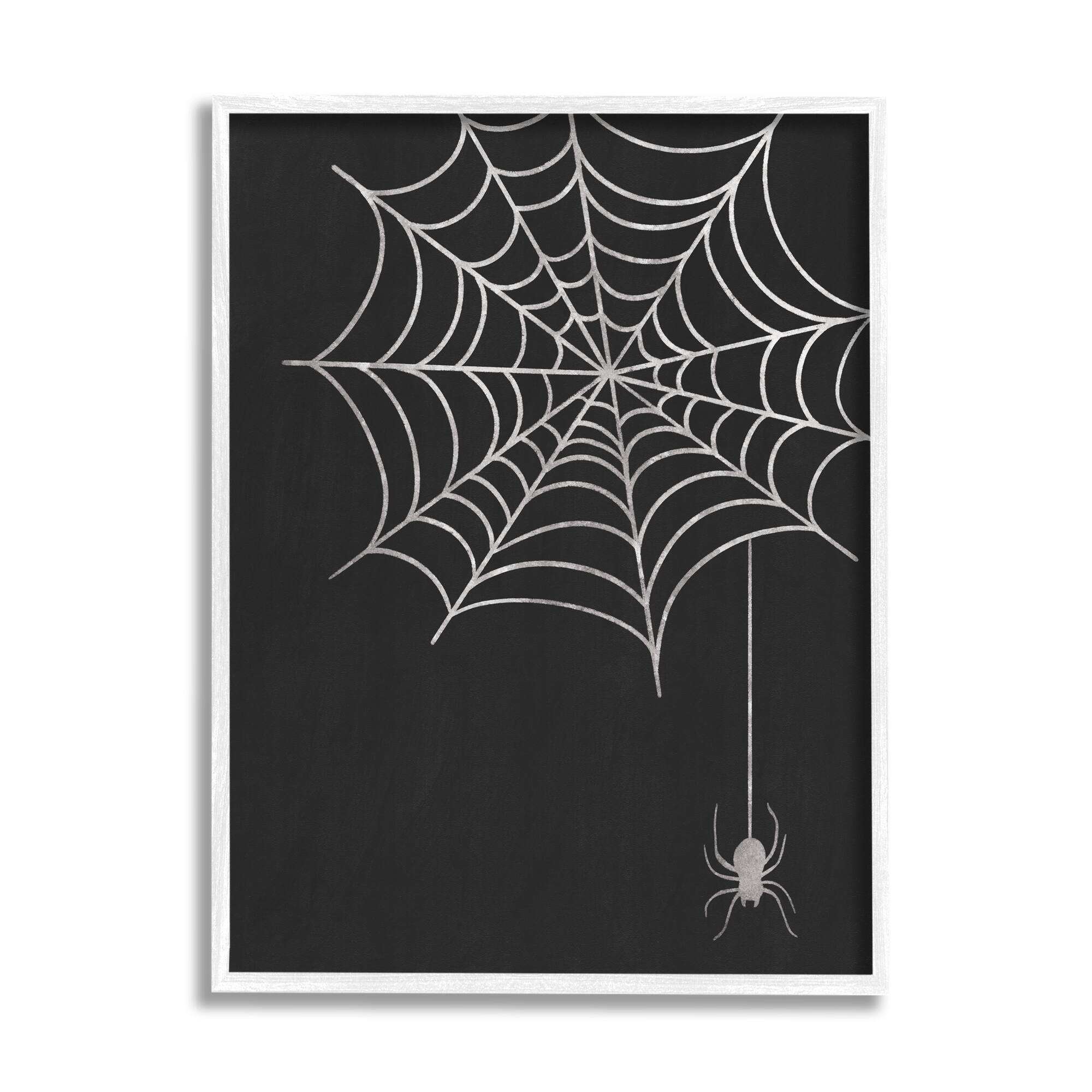 Stupell Industries Dangling Spider Web Insect Framed Giclee Art