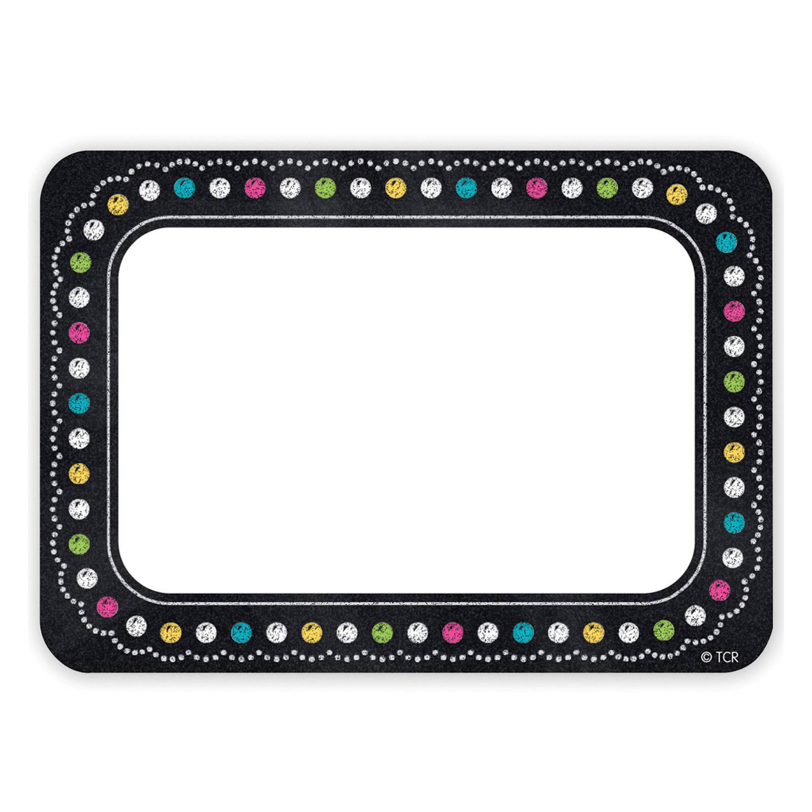 Teacher Created Resources Chalkboard Brights Name Tags, 6 Packs of 36