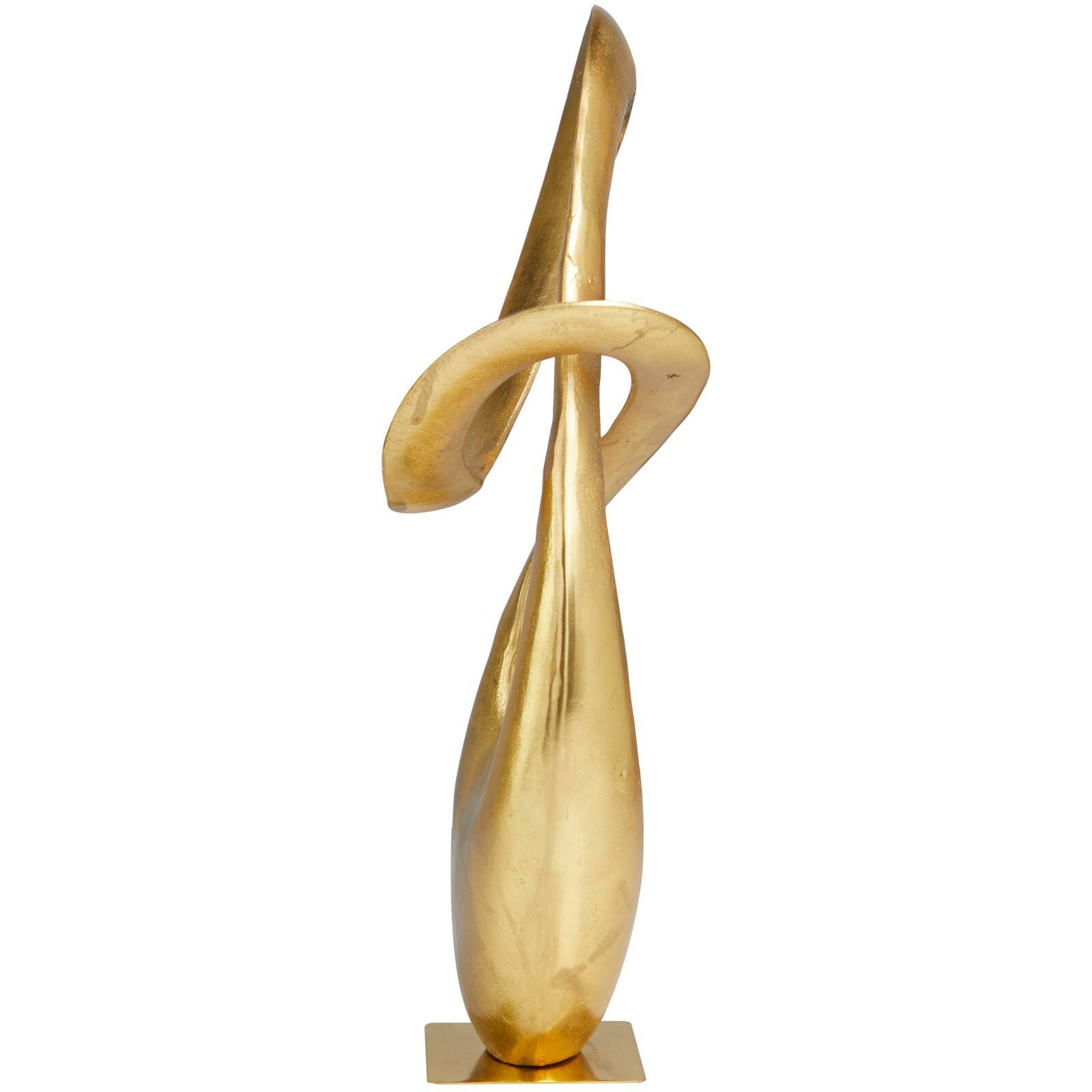 17" Gold Aluminum Abstract Sculpture